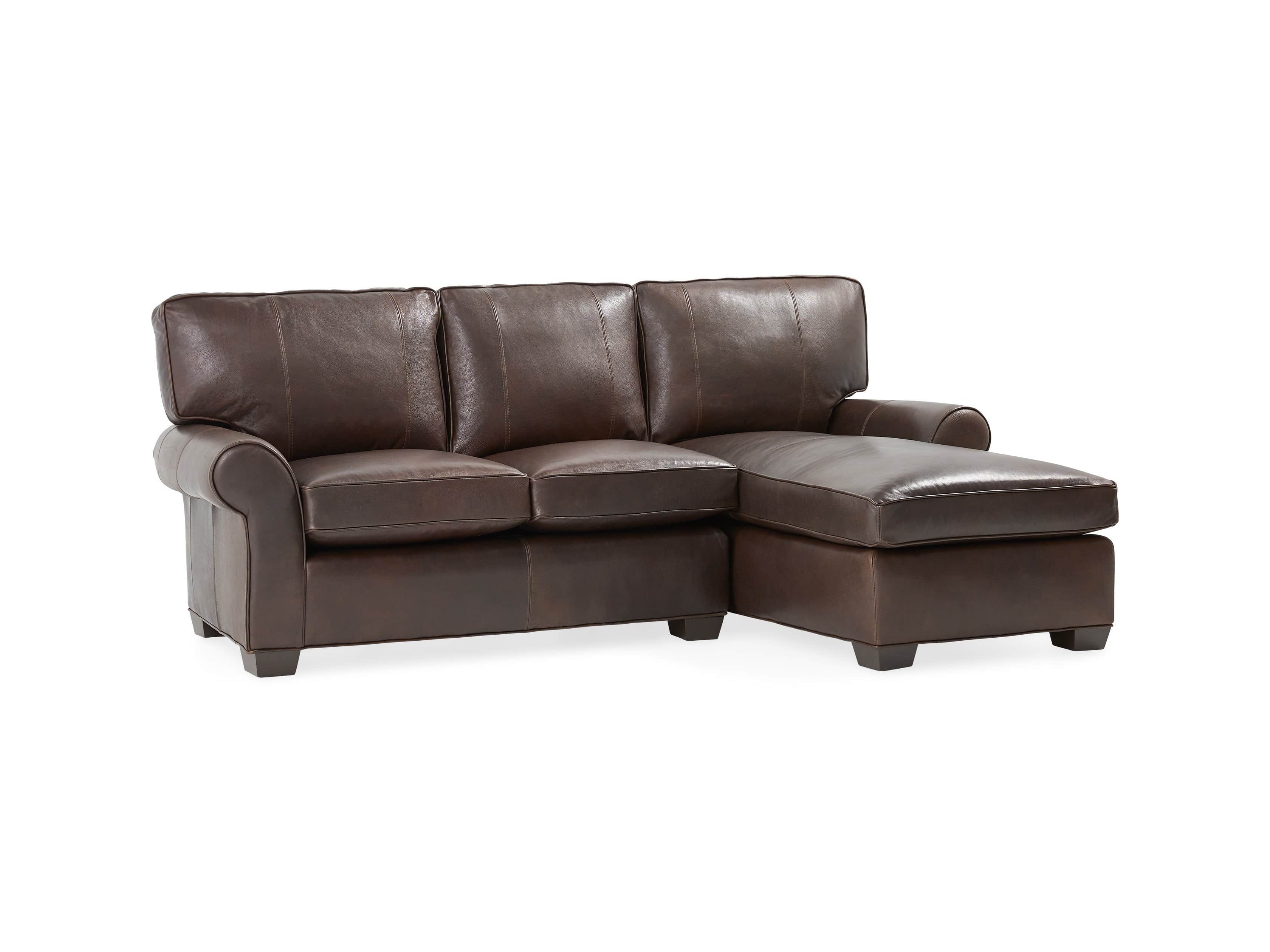 Brentwood 94" Leather Right Arm Two Piece Sectional
