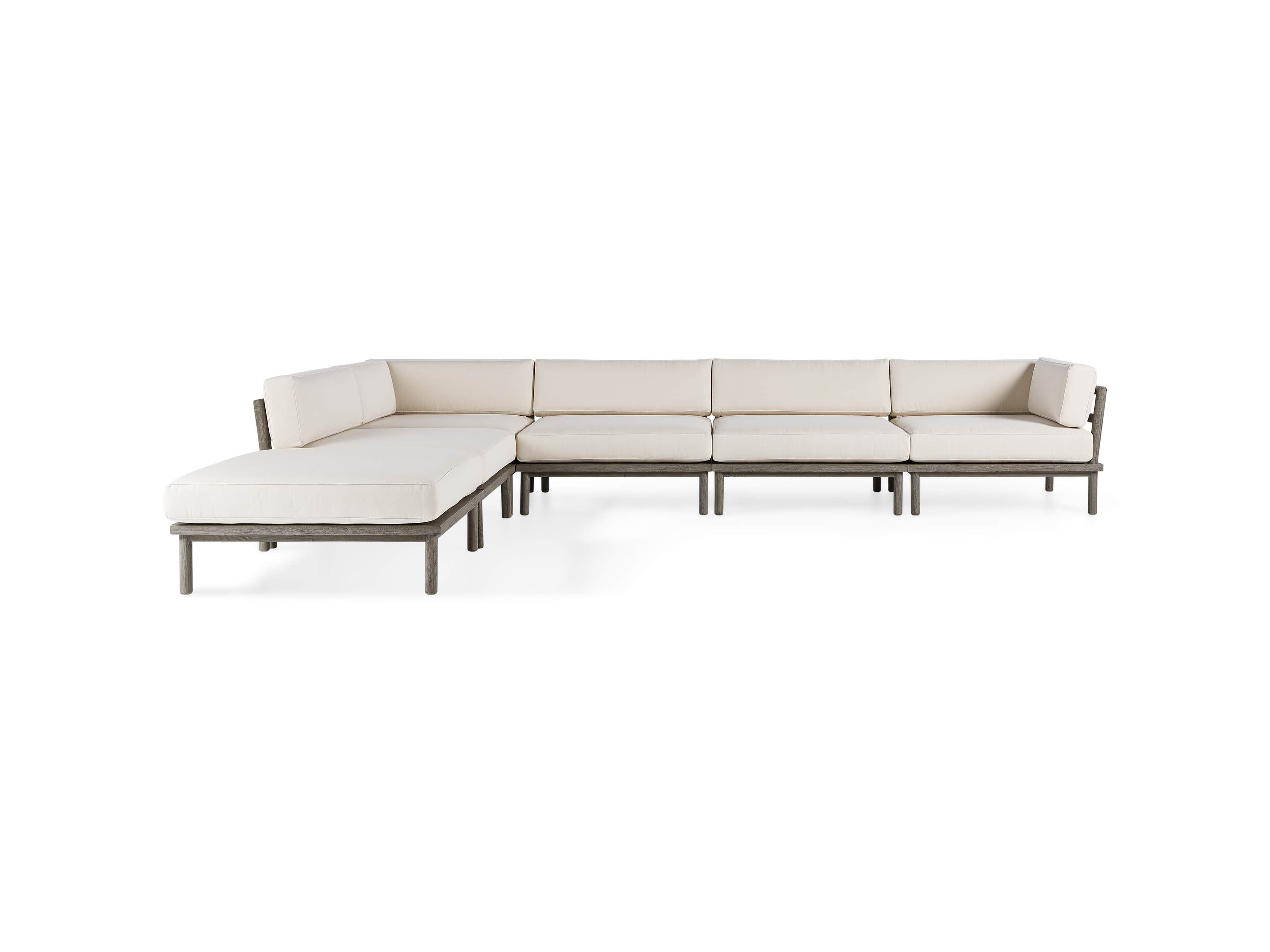 Costa Outdoor Six Piece L Sectional