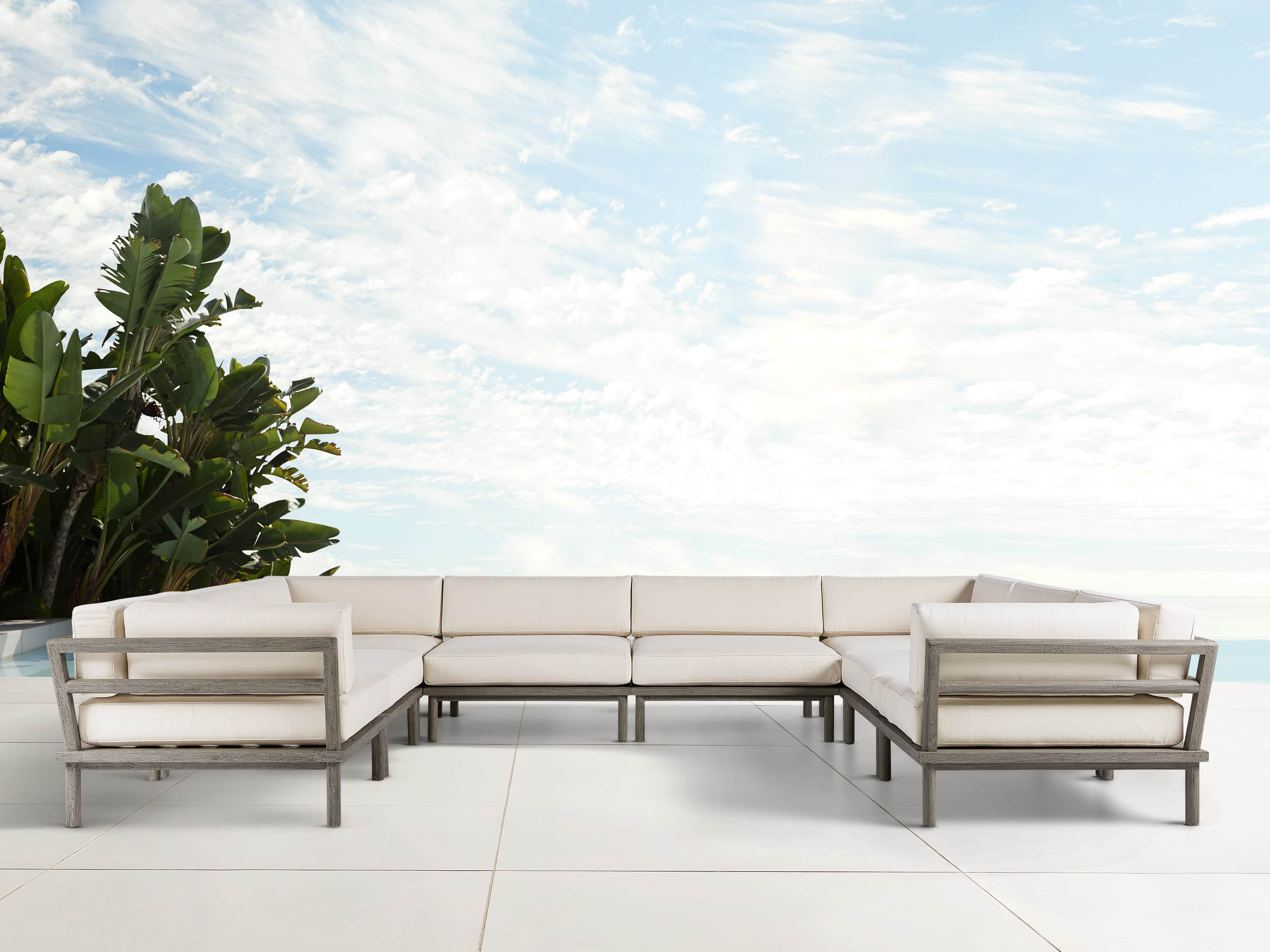 Costa Outdoor Eight Piece U Sectional