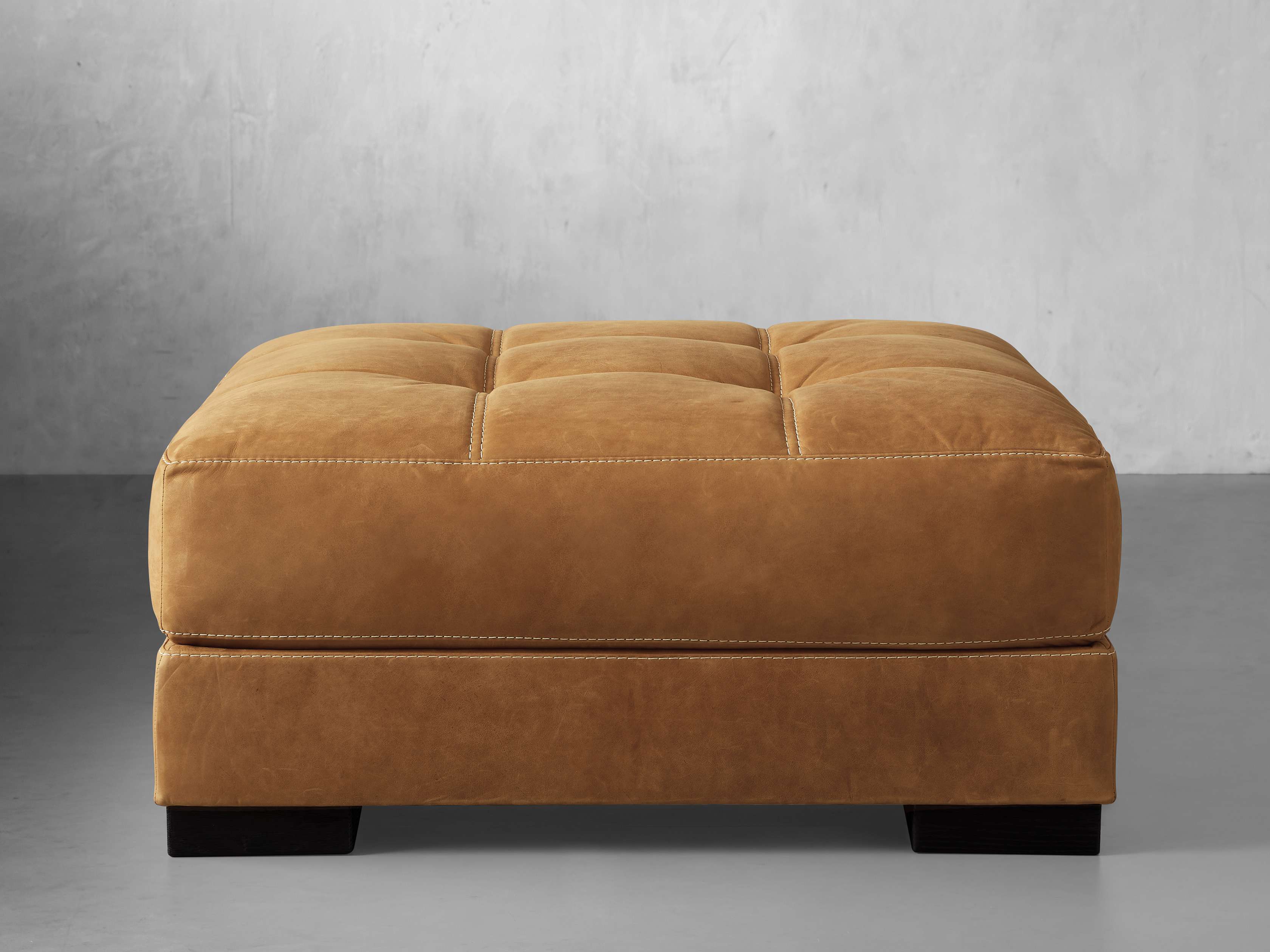 Arhaus shop leather ottoman