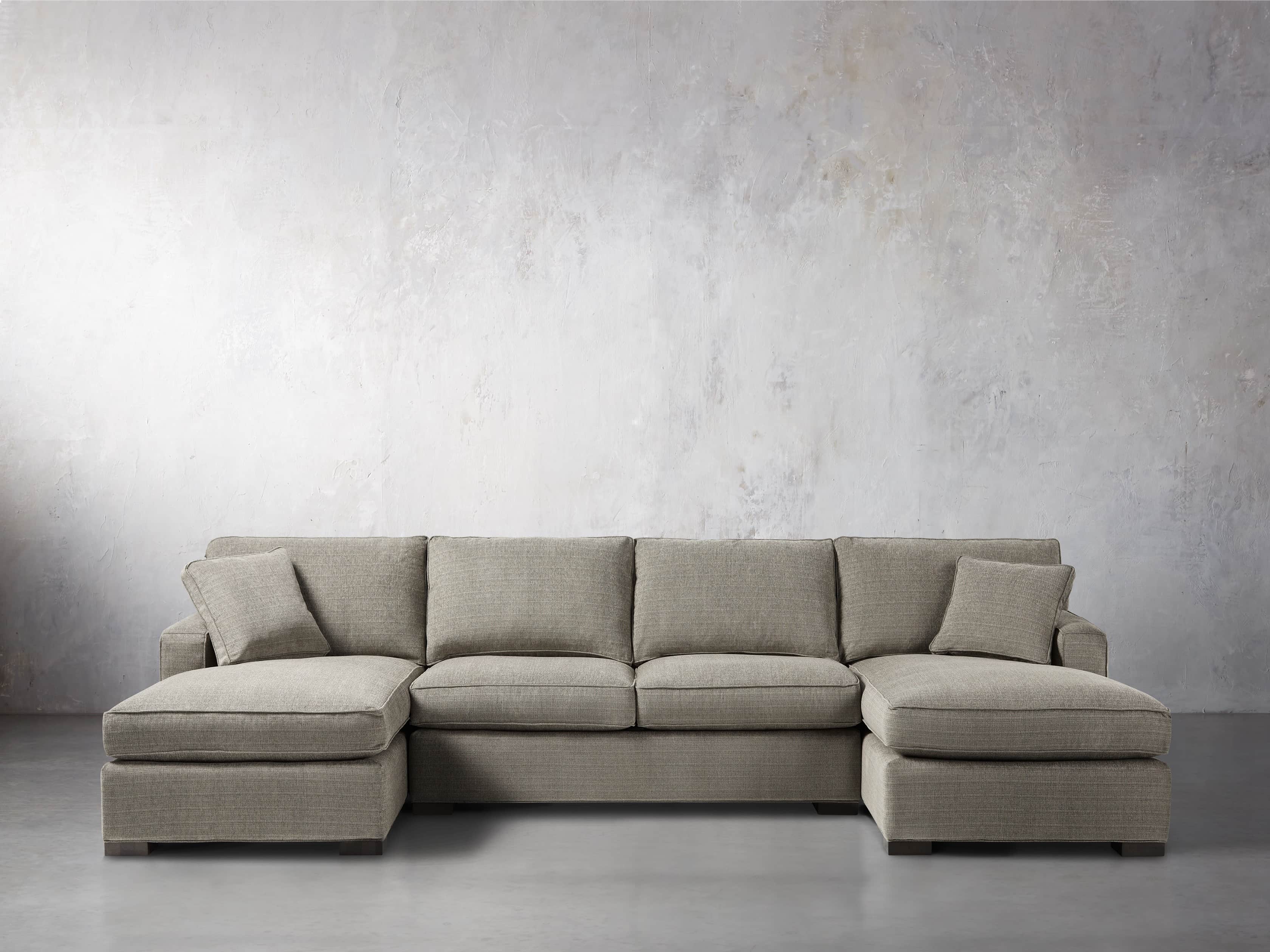 Dune 135" Upholstered Double Chaise Sectional