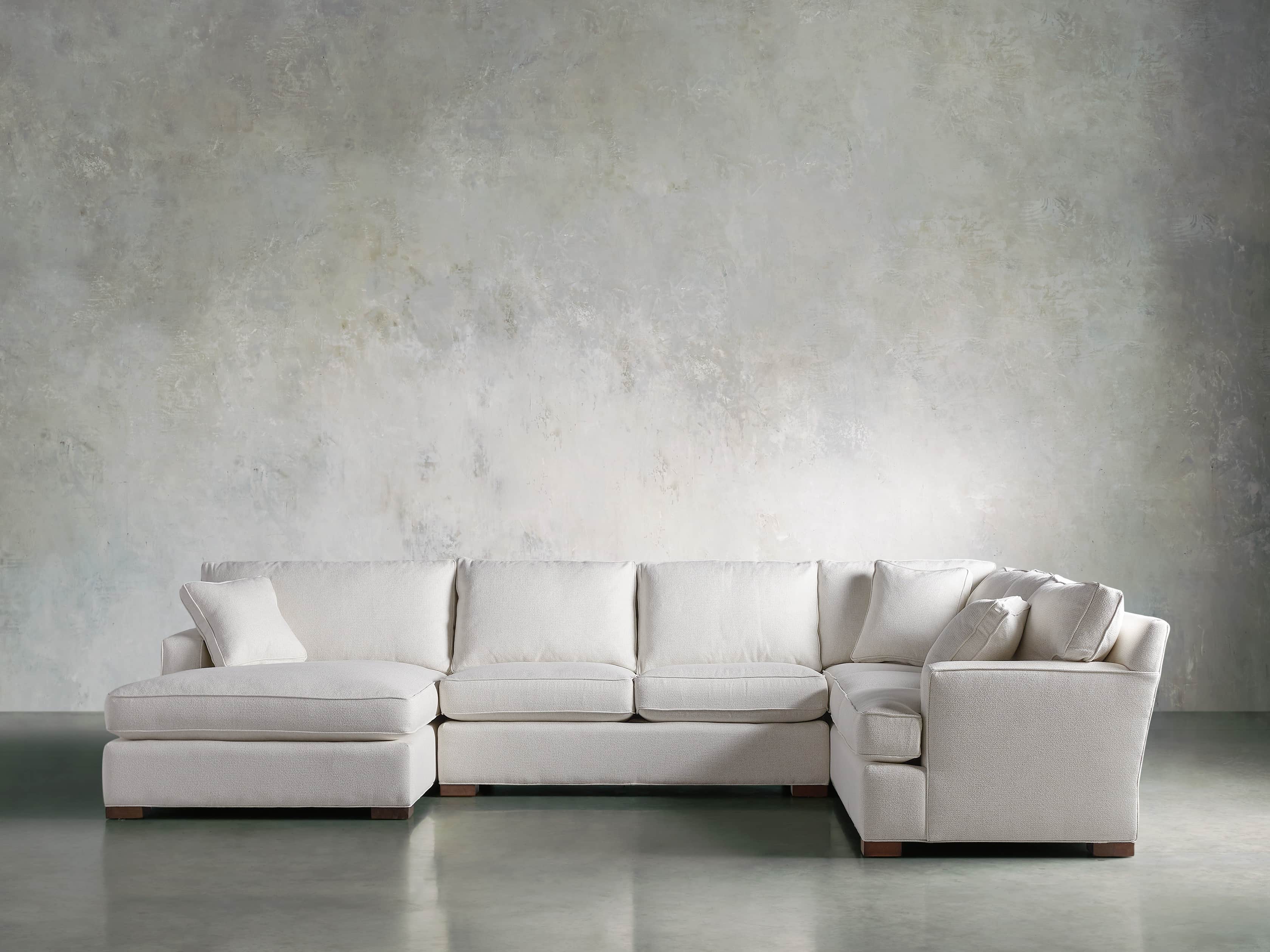 Dune Three Piece Large Chaise Sectional in Cream