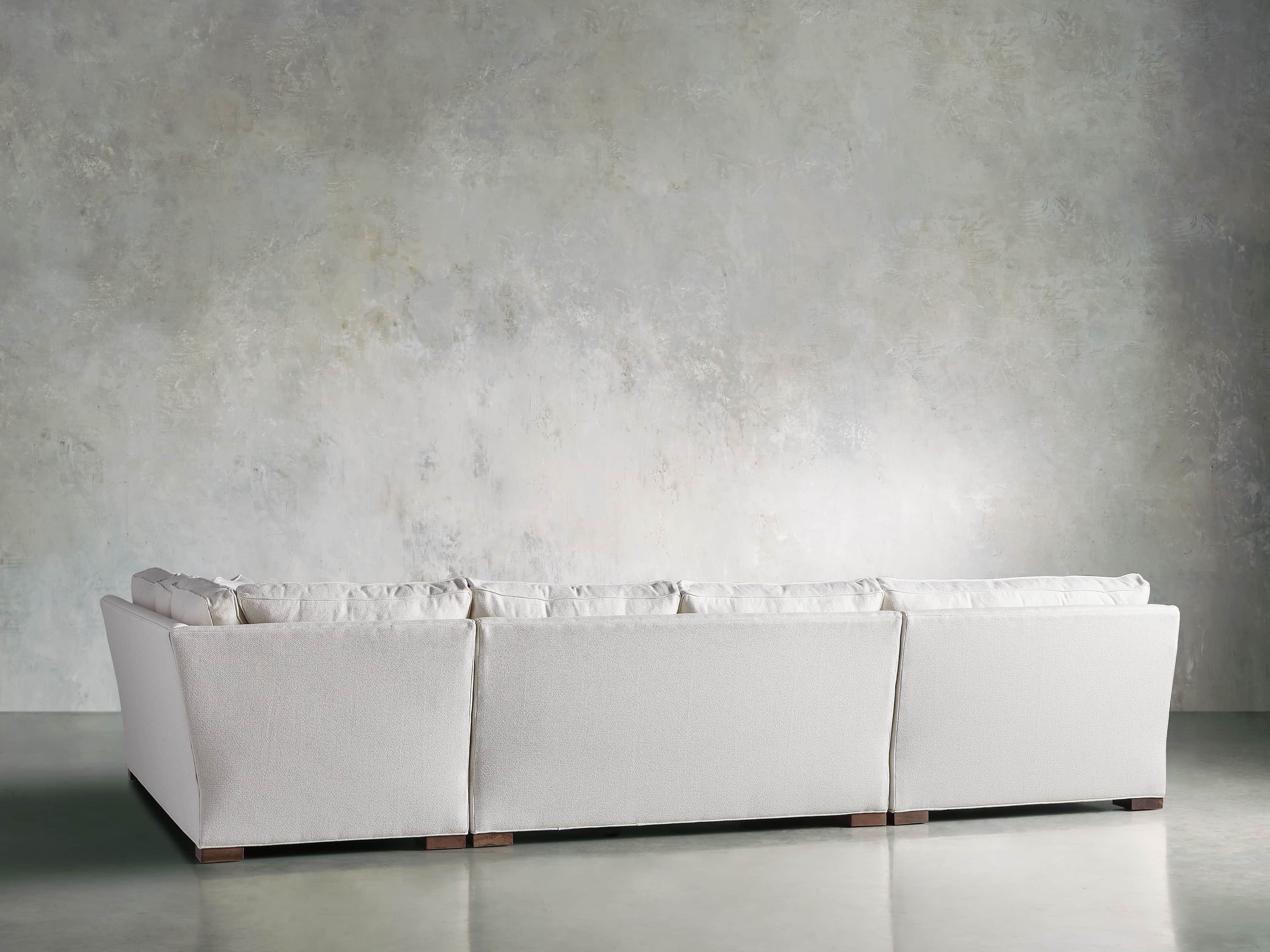 Dune Three Piece Large Chaise Sectional in Cream