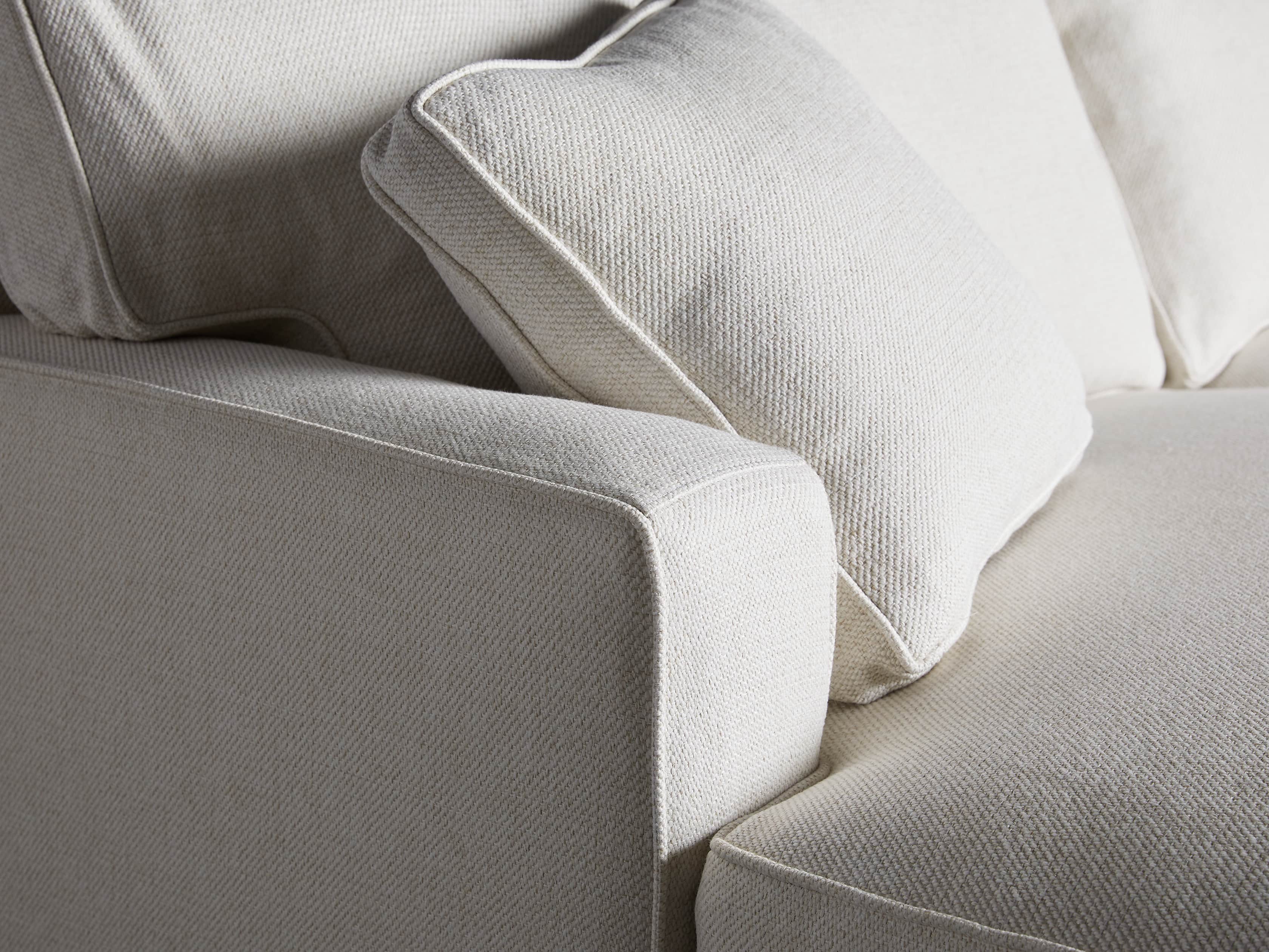 Dune Three Piece Large Chaise Sectional in Cream