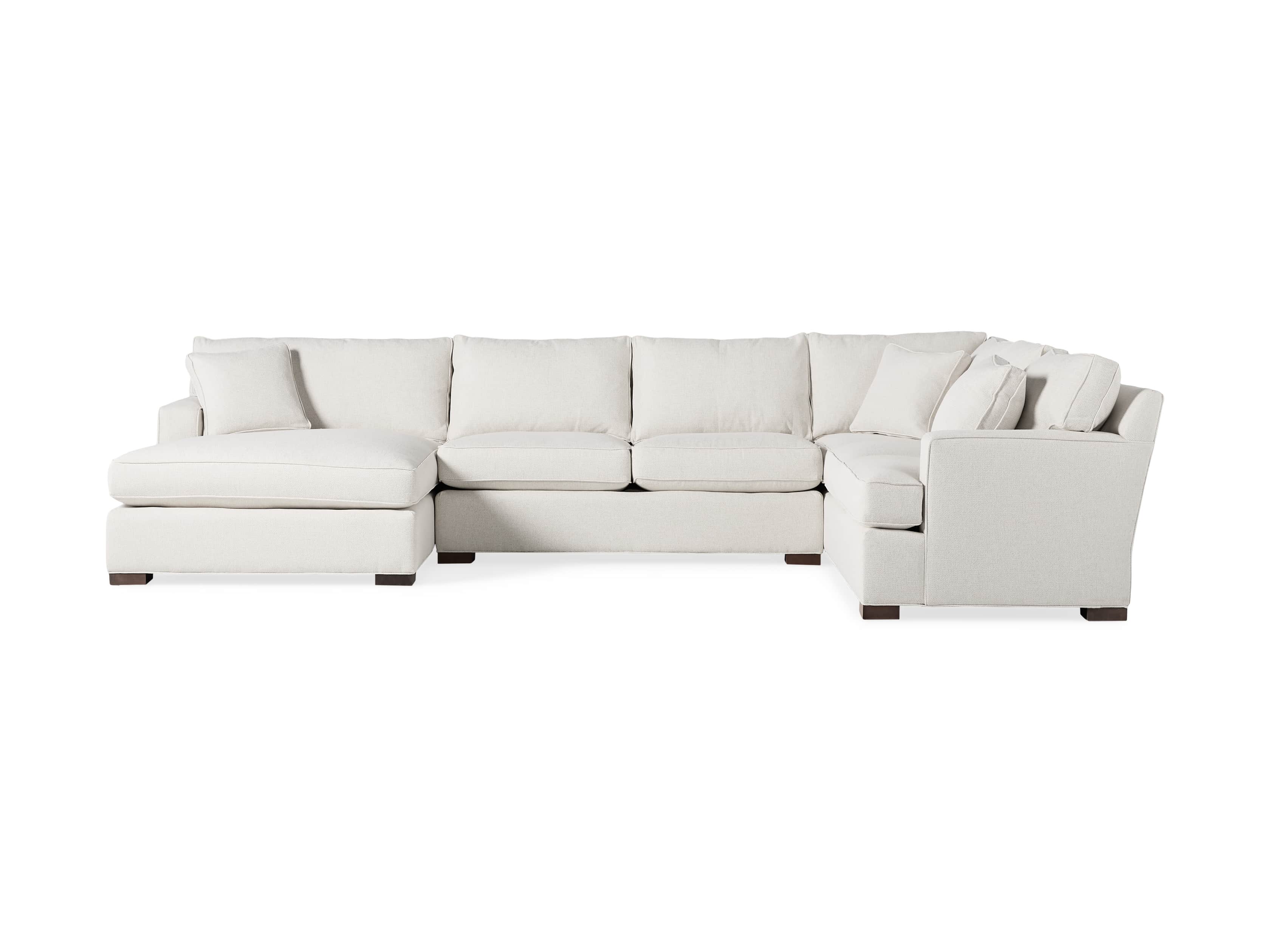 Dune Three Piece Large Chaise Sectional in Cream