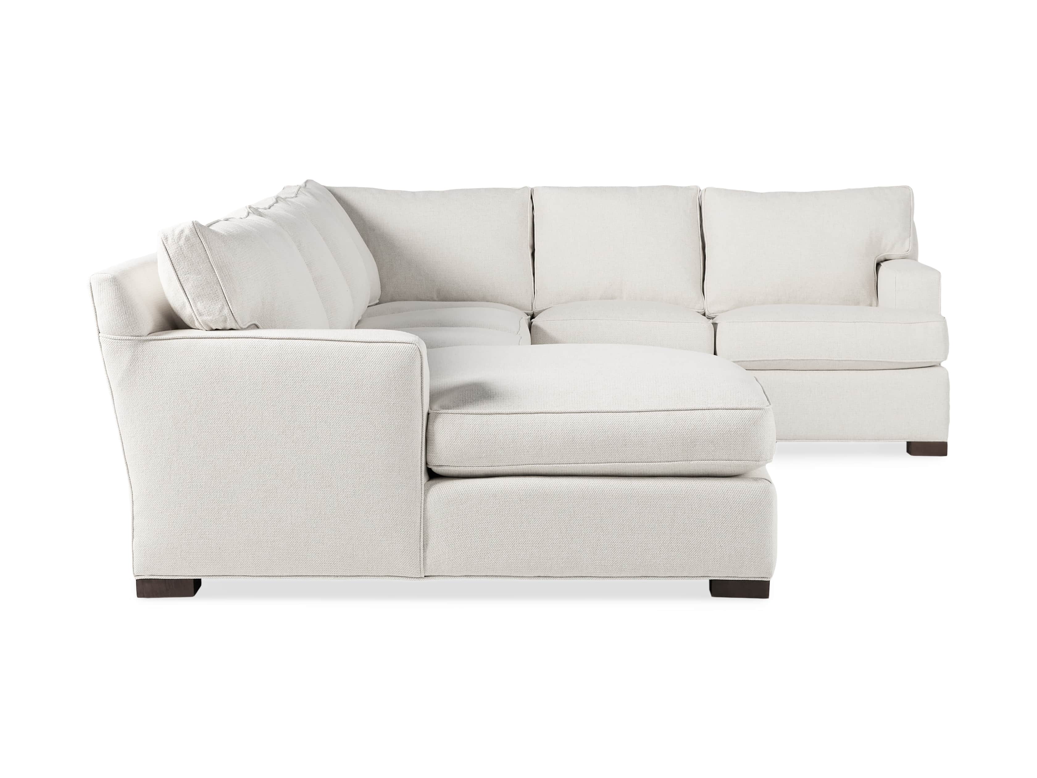 Dune Three Piece Large Chaise Sectional in Cream