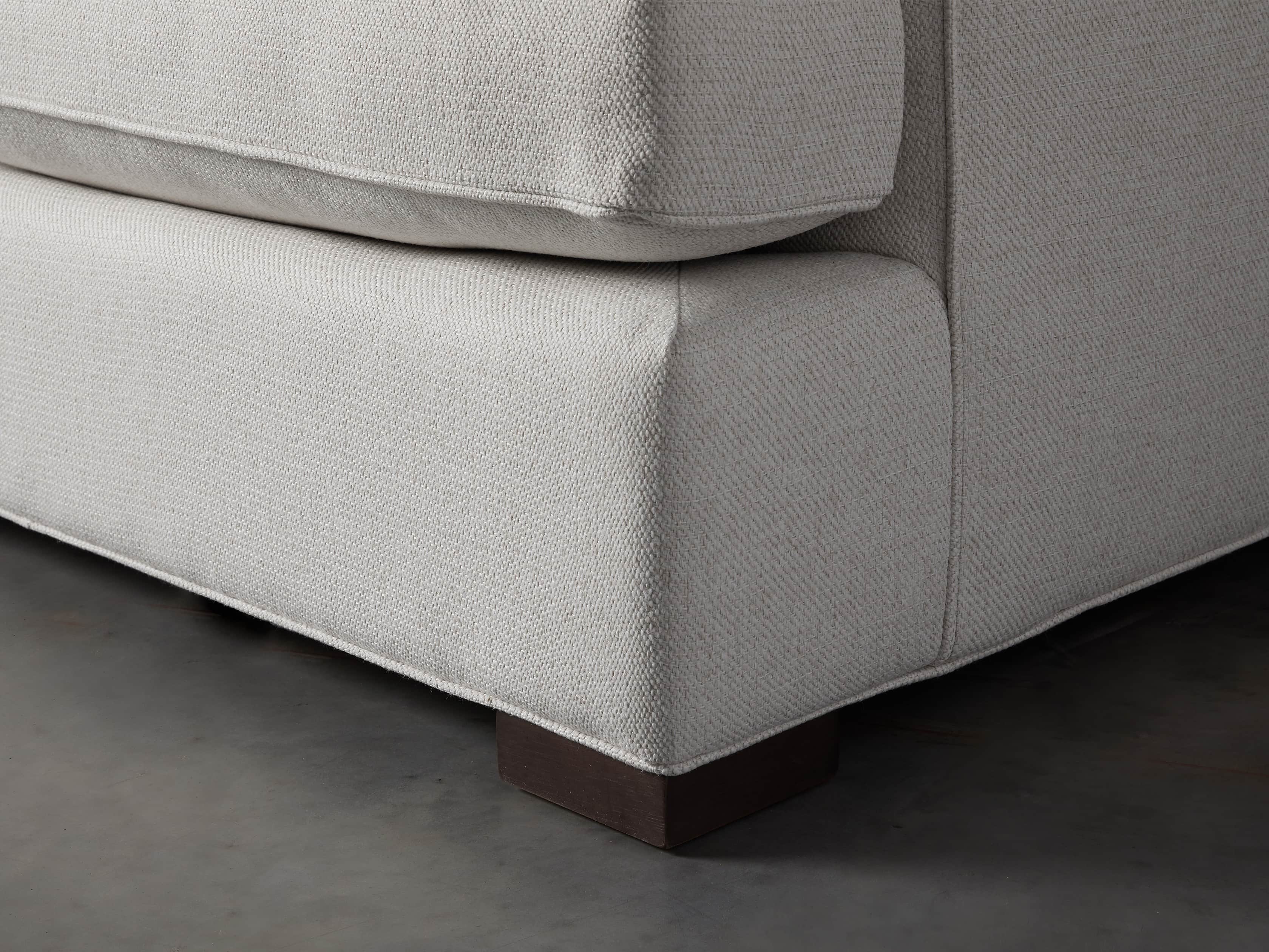 Dune 95" Upholstered Left Arm Two Piece Sectional in Tune Cream