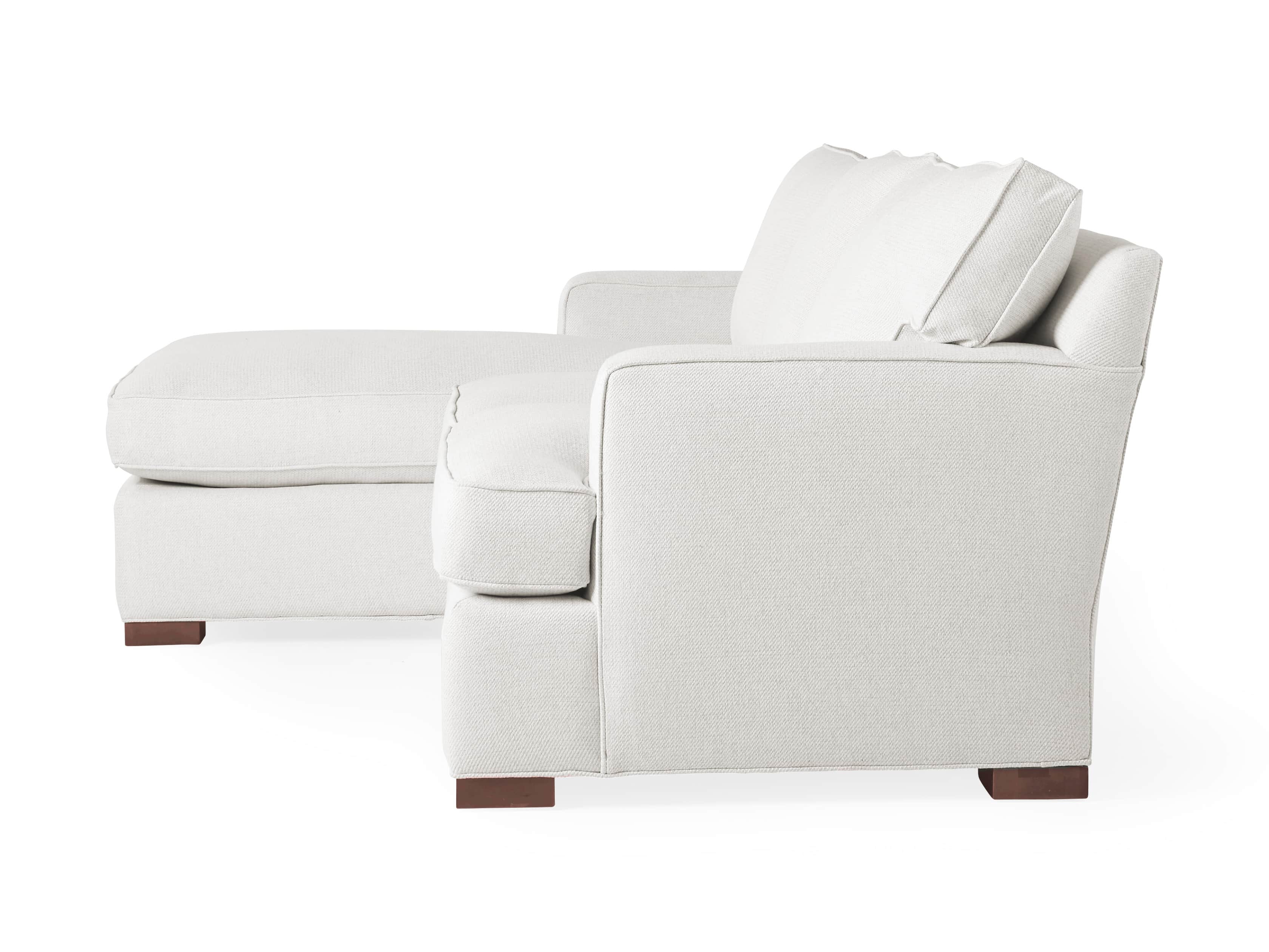 Dune 95" Upholstered Left Arm Two Piece Sectional in Tune Cream