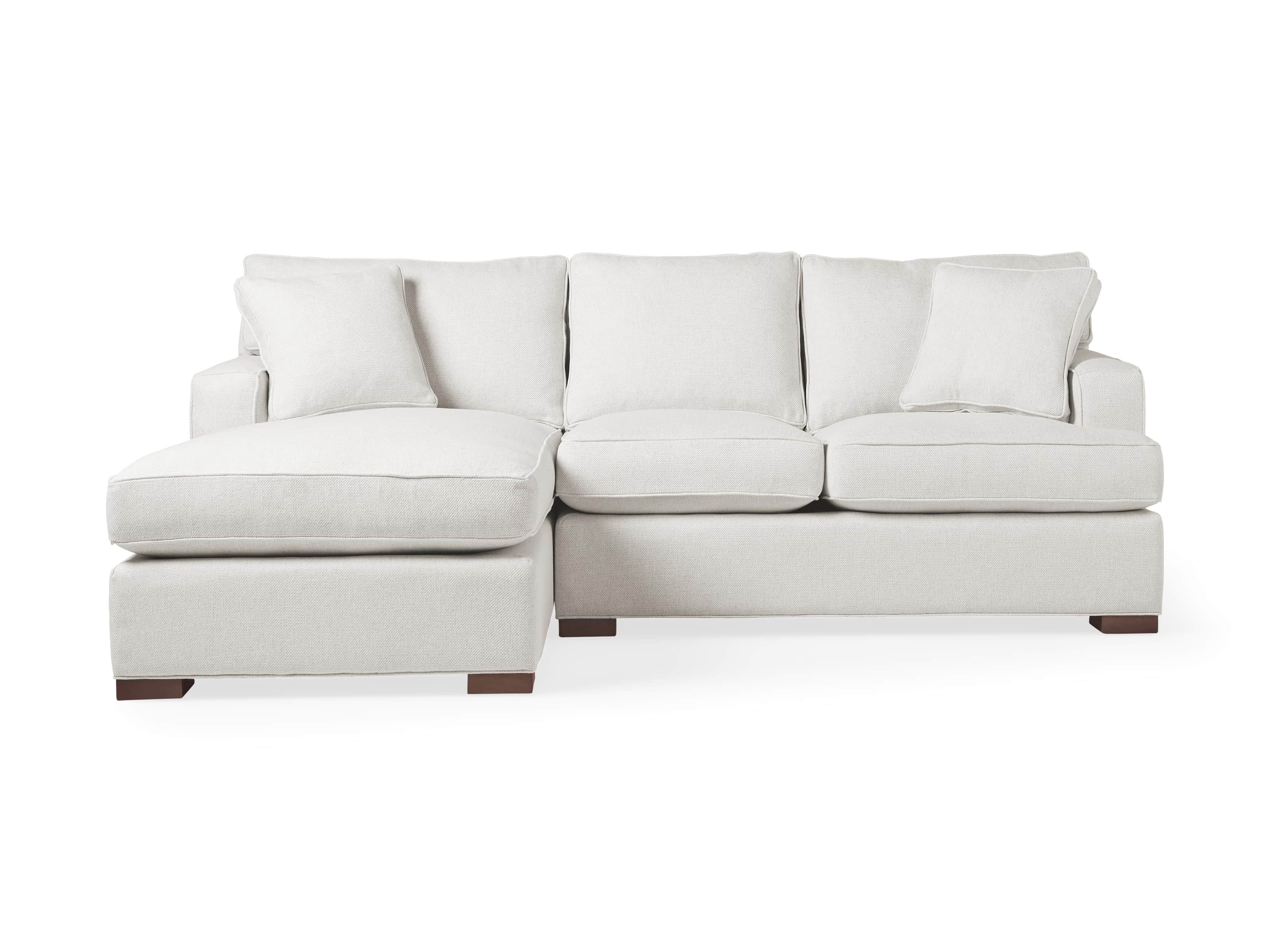 Dune 95" Upholstered Left Arm Two Piece Sectional in Tune Cream