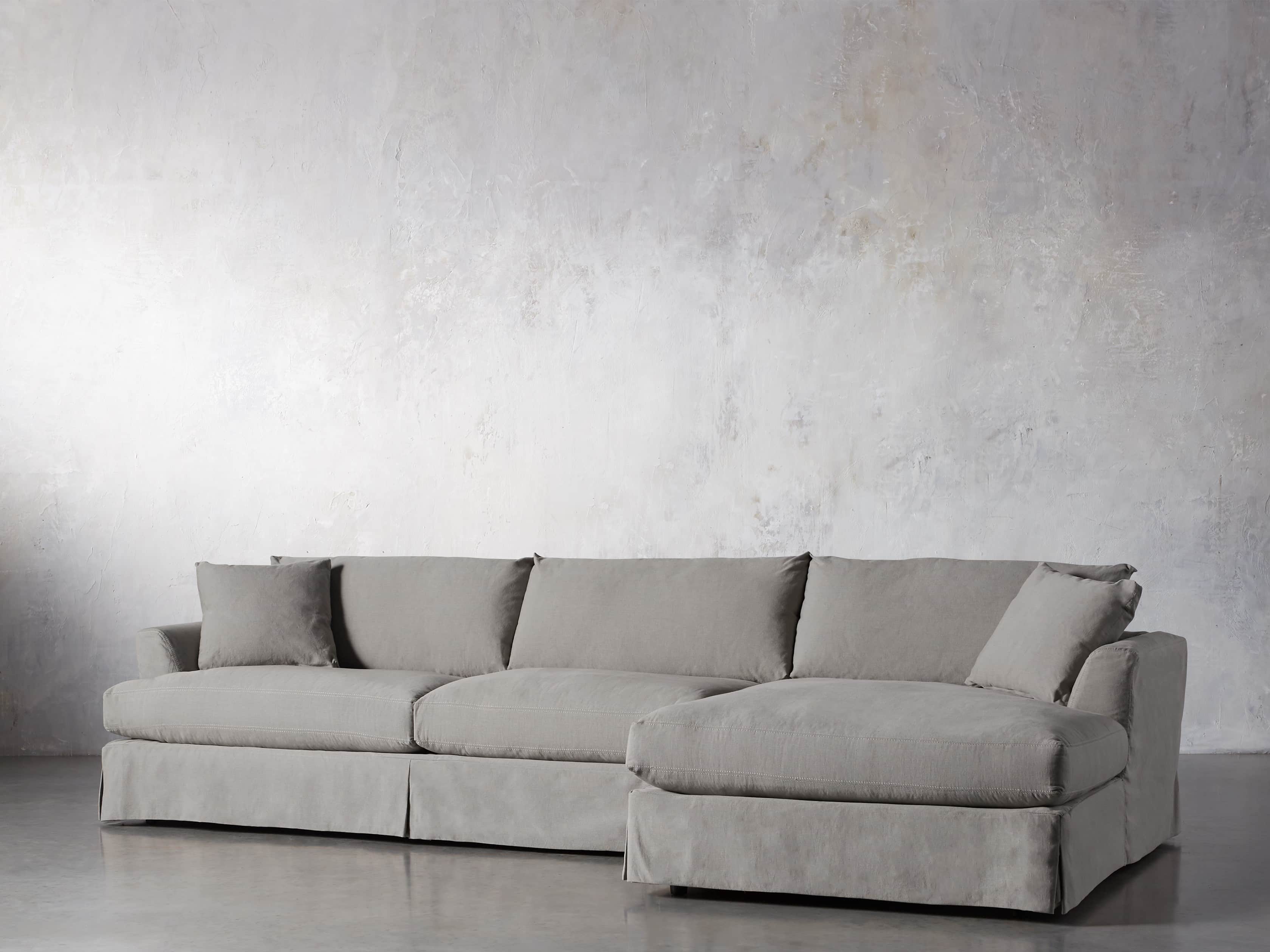 Emory 134" Two Piece Slipcovered Sectional