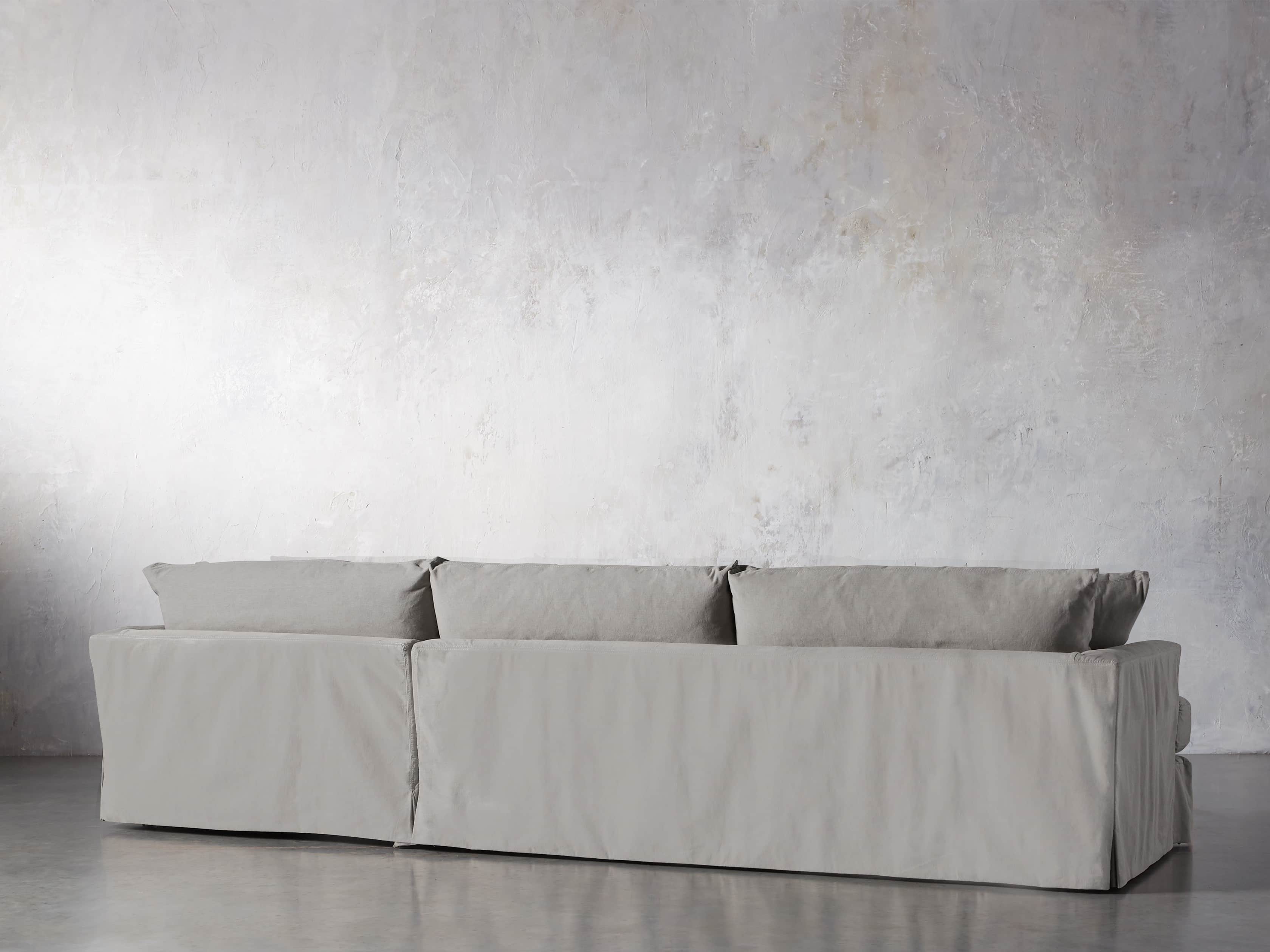 Emory 134" Two Piece Slipcovered Sectional
