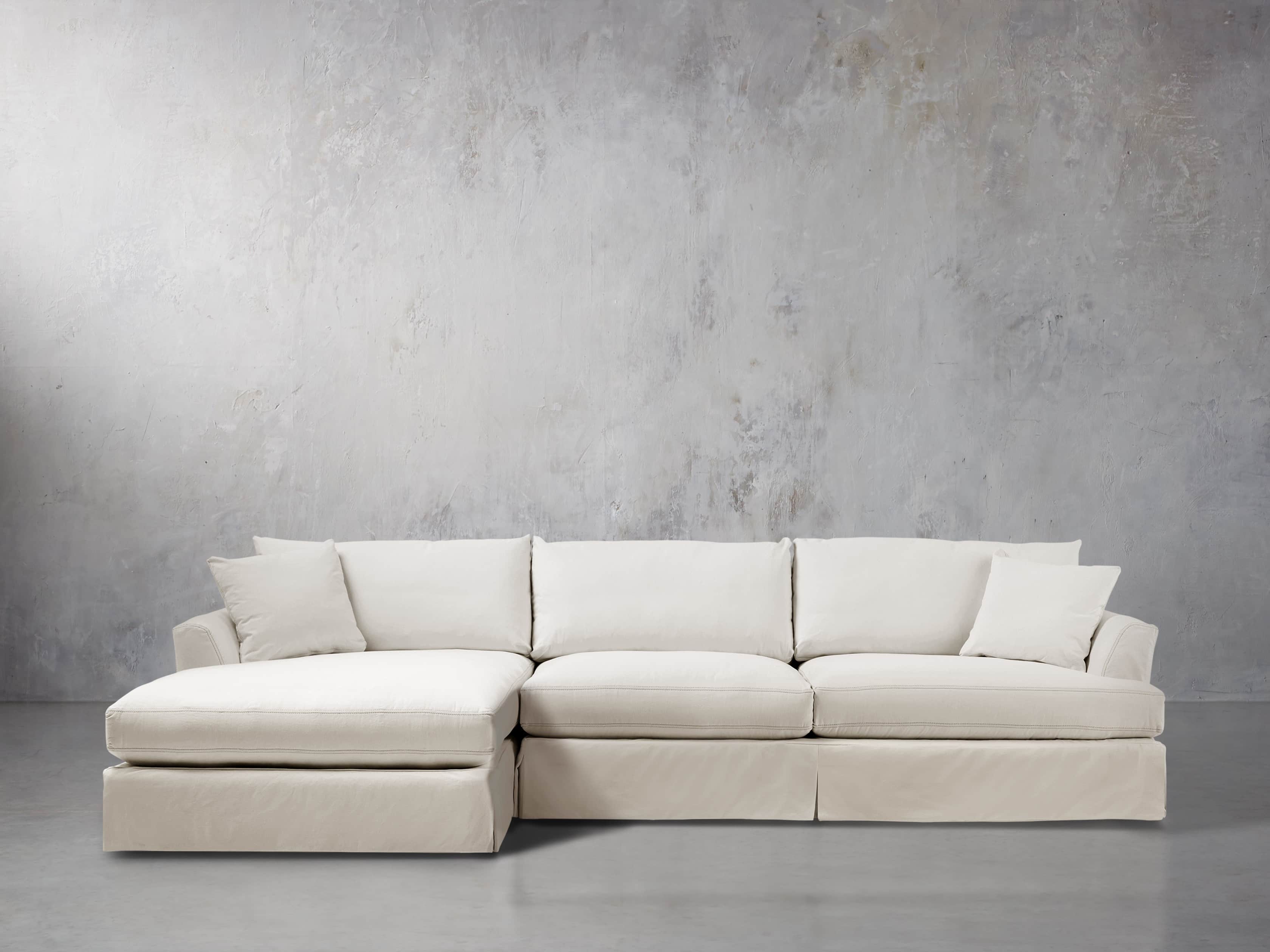 Emory Slipcovered Two Piece Sectional Arhaus