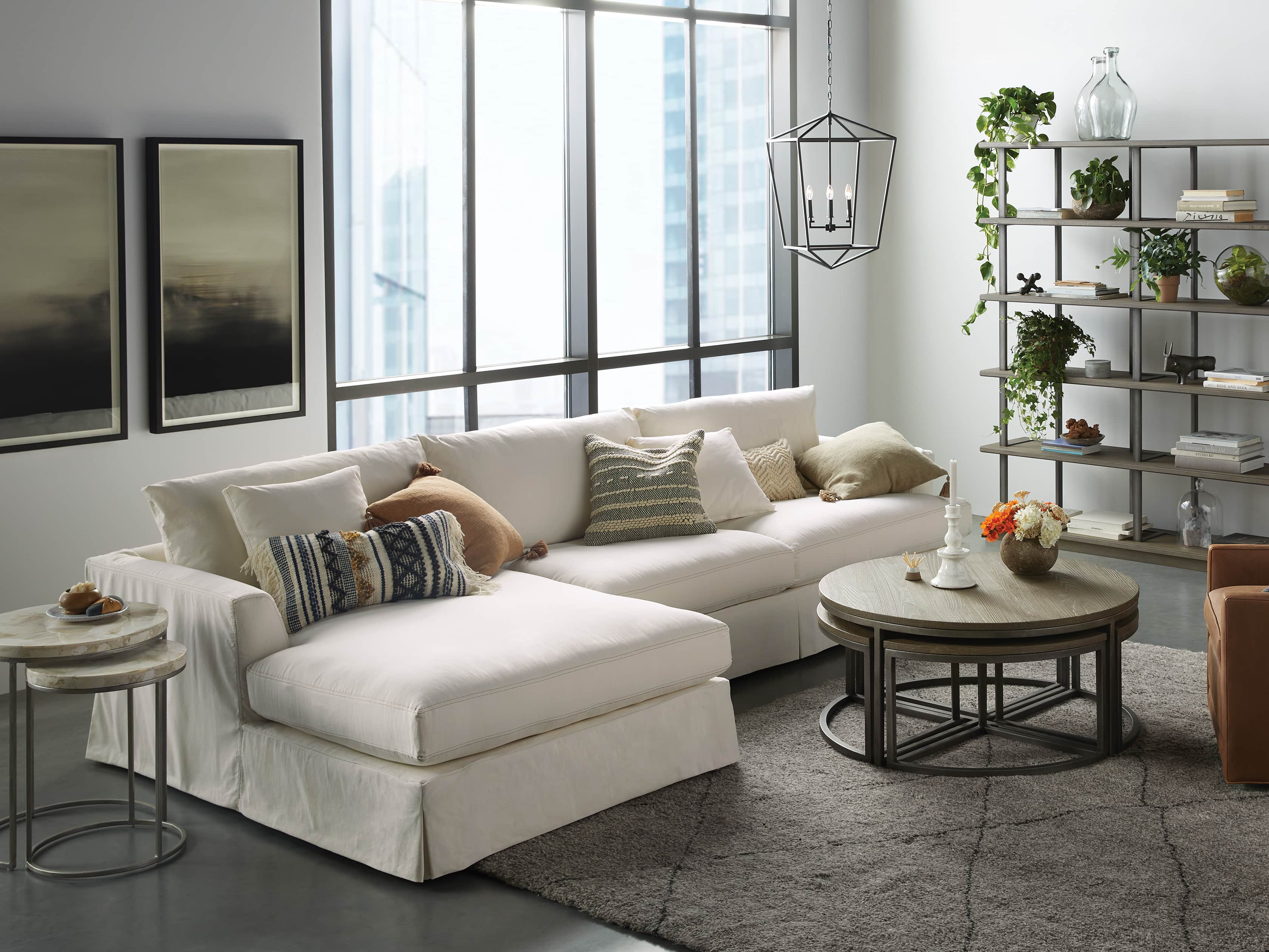 Emory Slipcovered Two Piece Sectional Arhaus