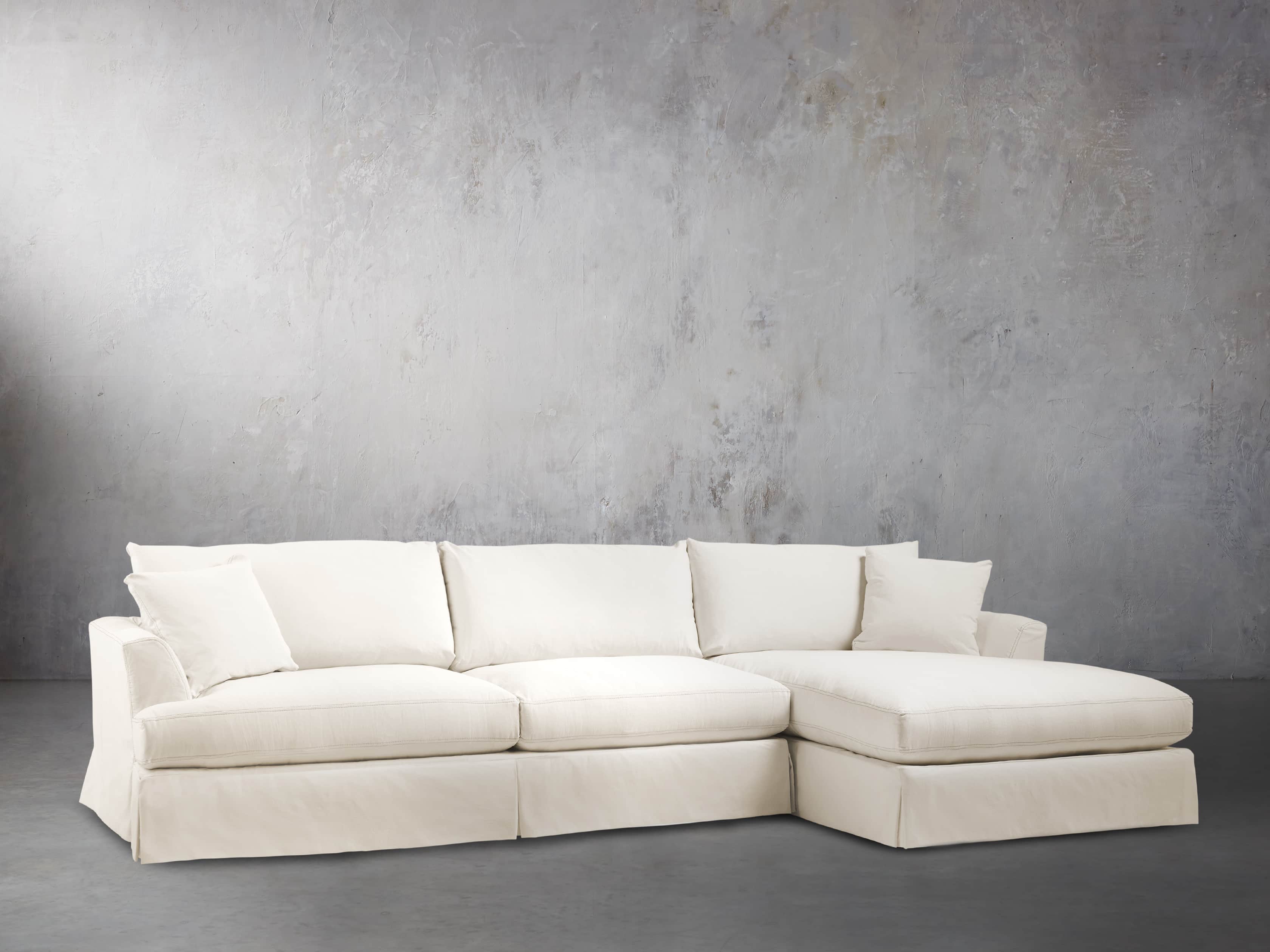 Emory Slipcovered Two Piece Sectional Arhaus