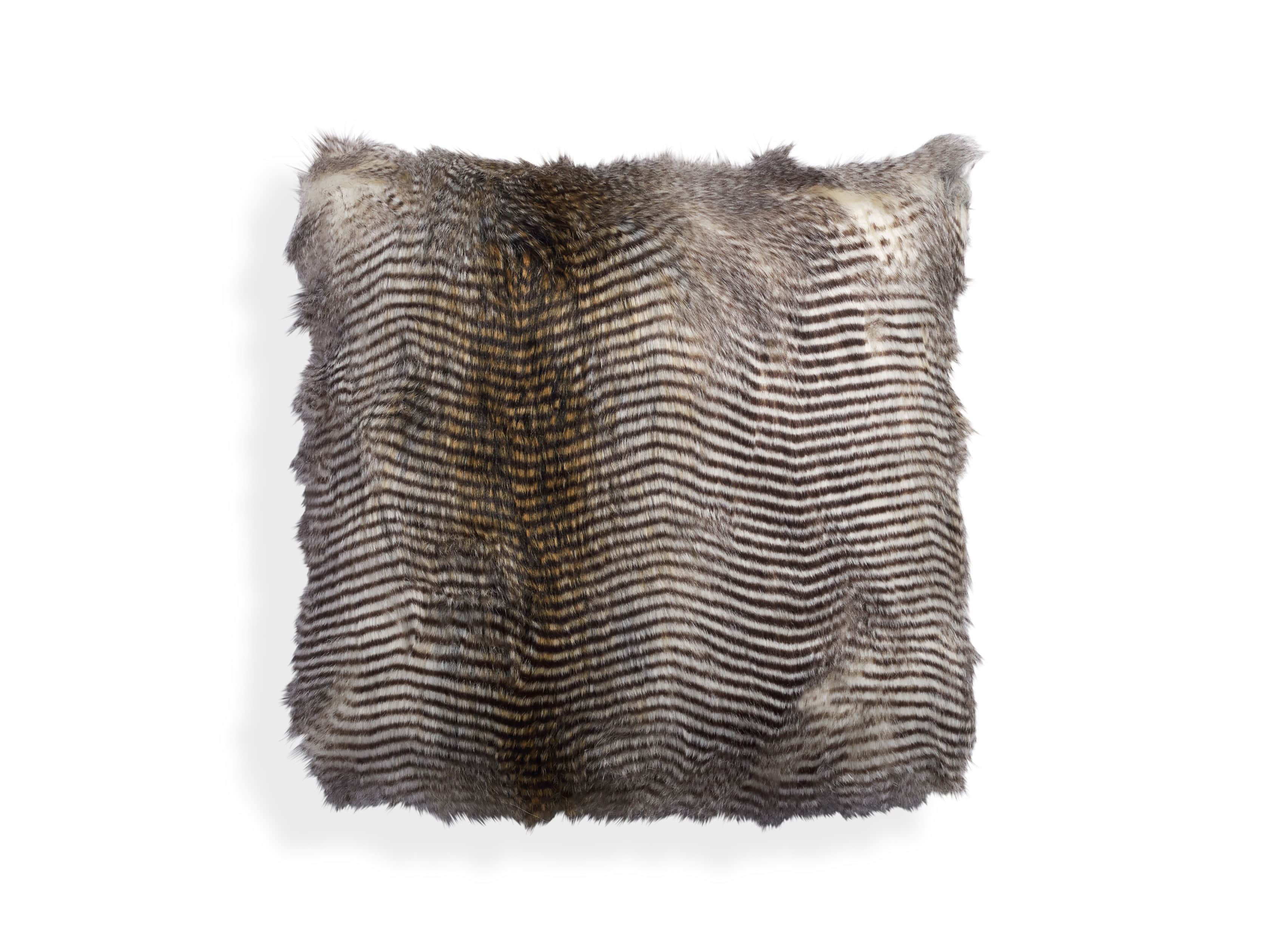 Faux Fur Feather Pillow