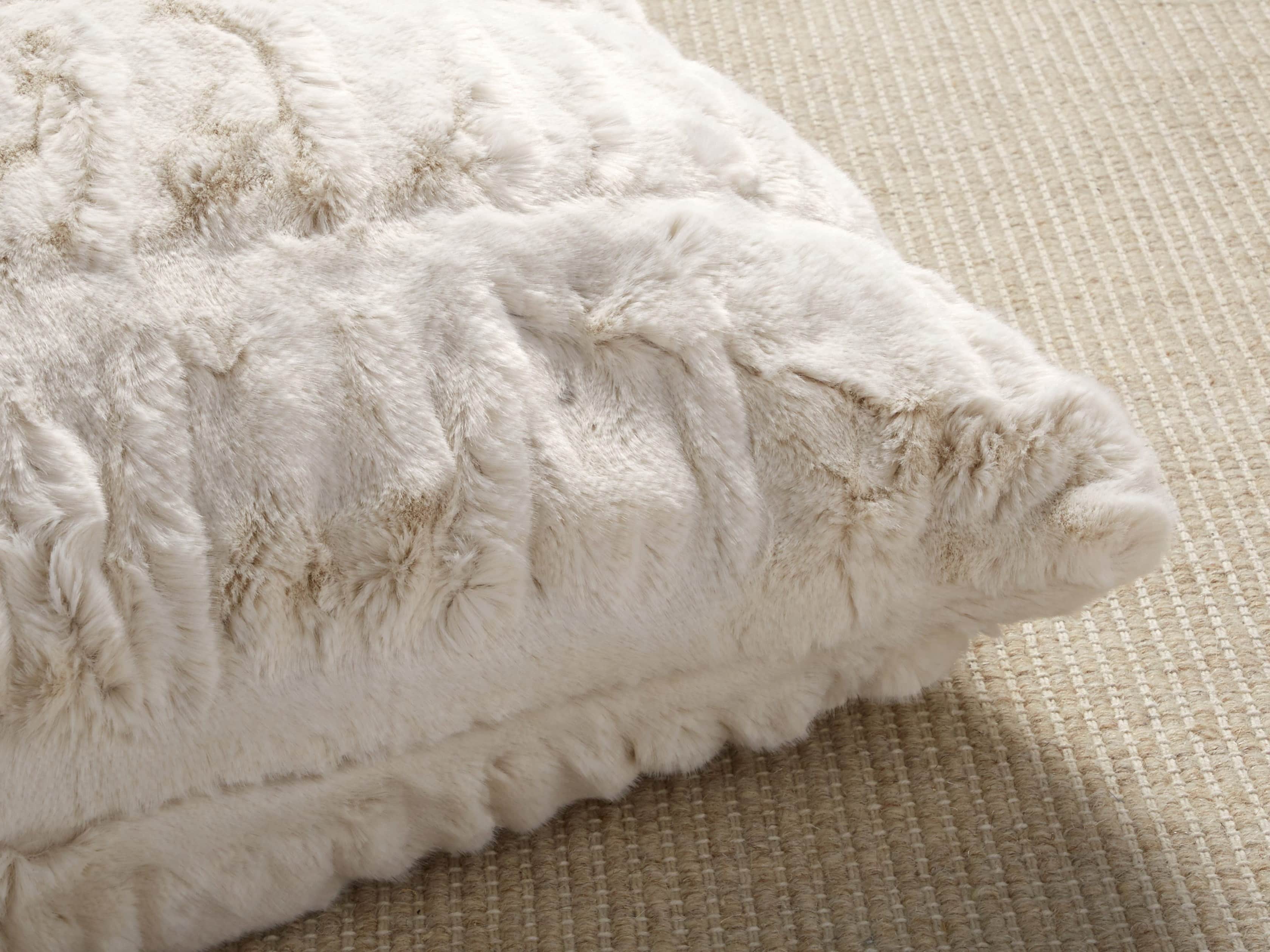 Faux Fur Luxe Ivory Euro Pillow