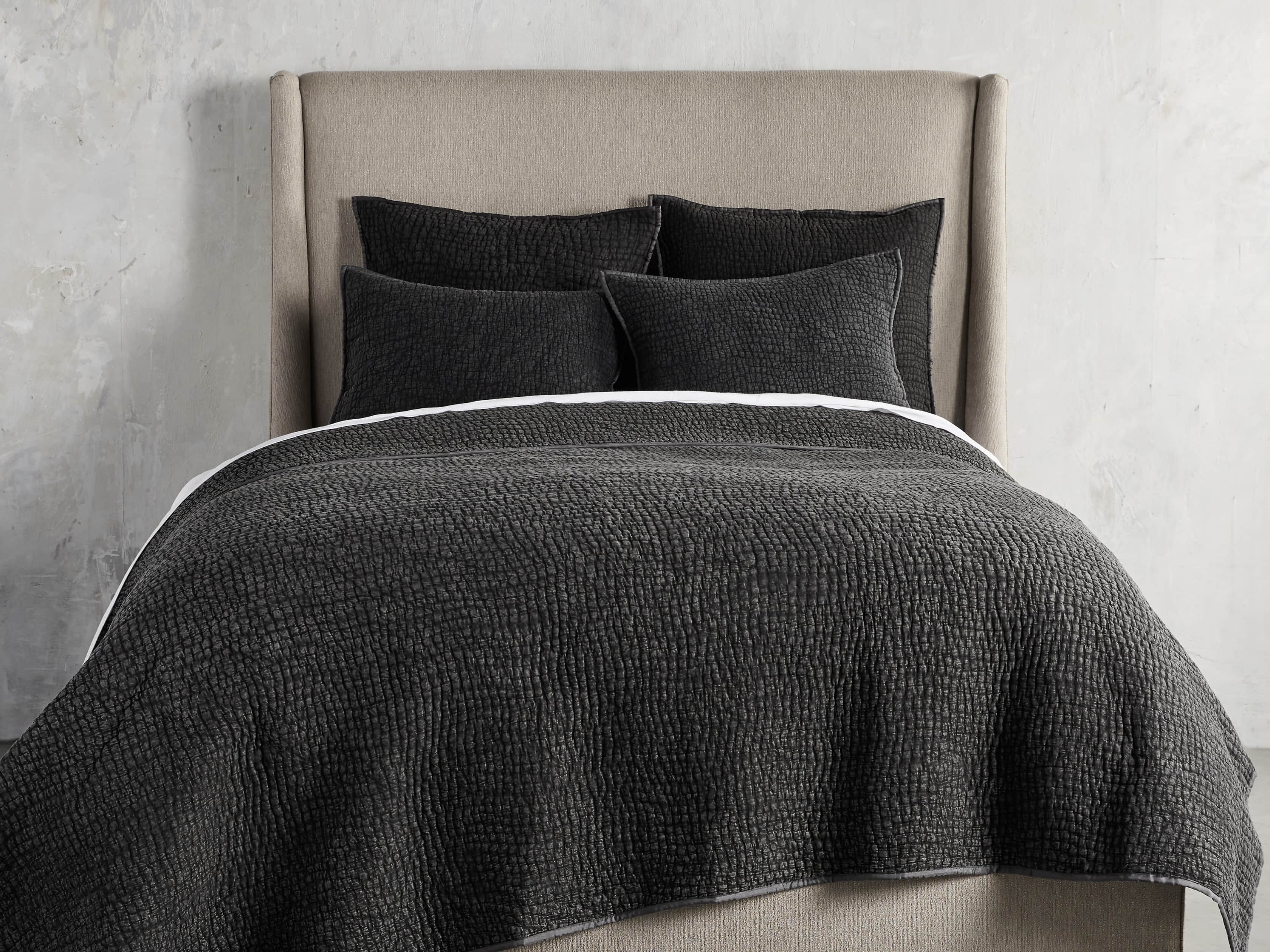 Fresco Black Voile King Sham