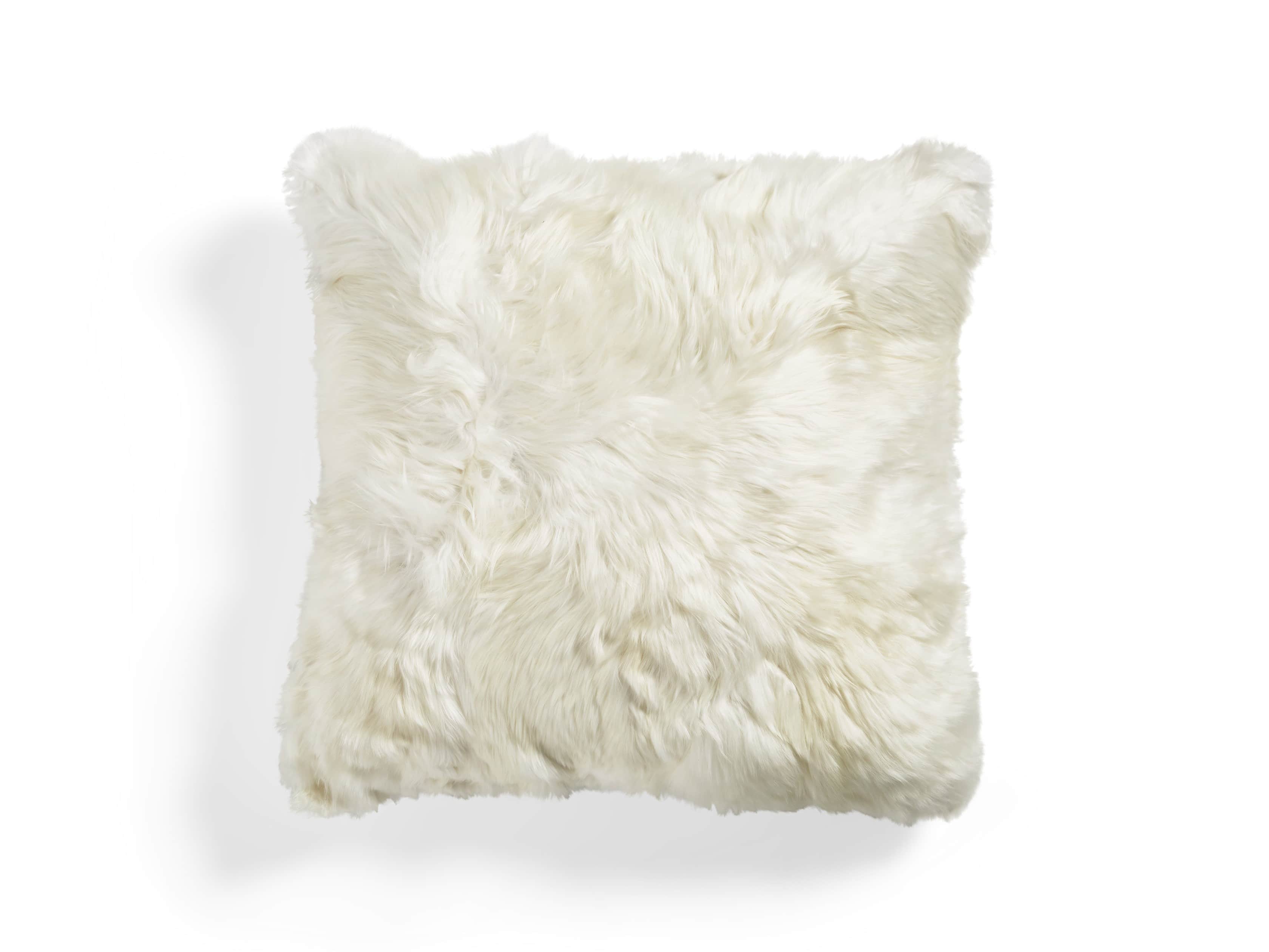 Ivory Natural Alpaca Square Pillow, slide 4 of 5