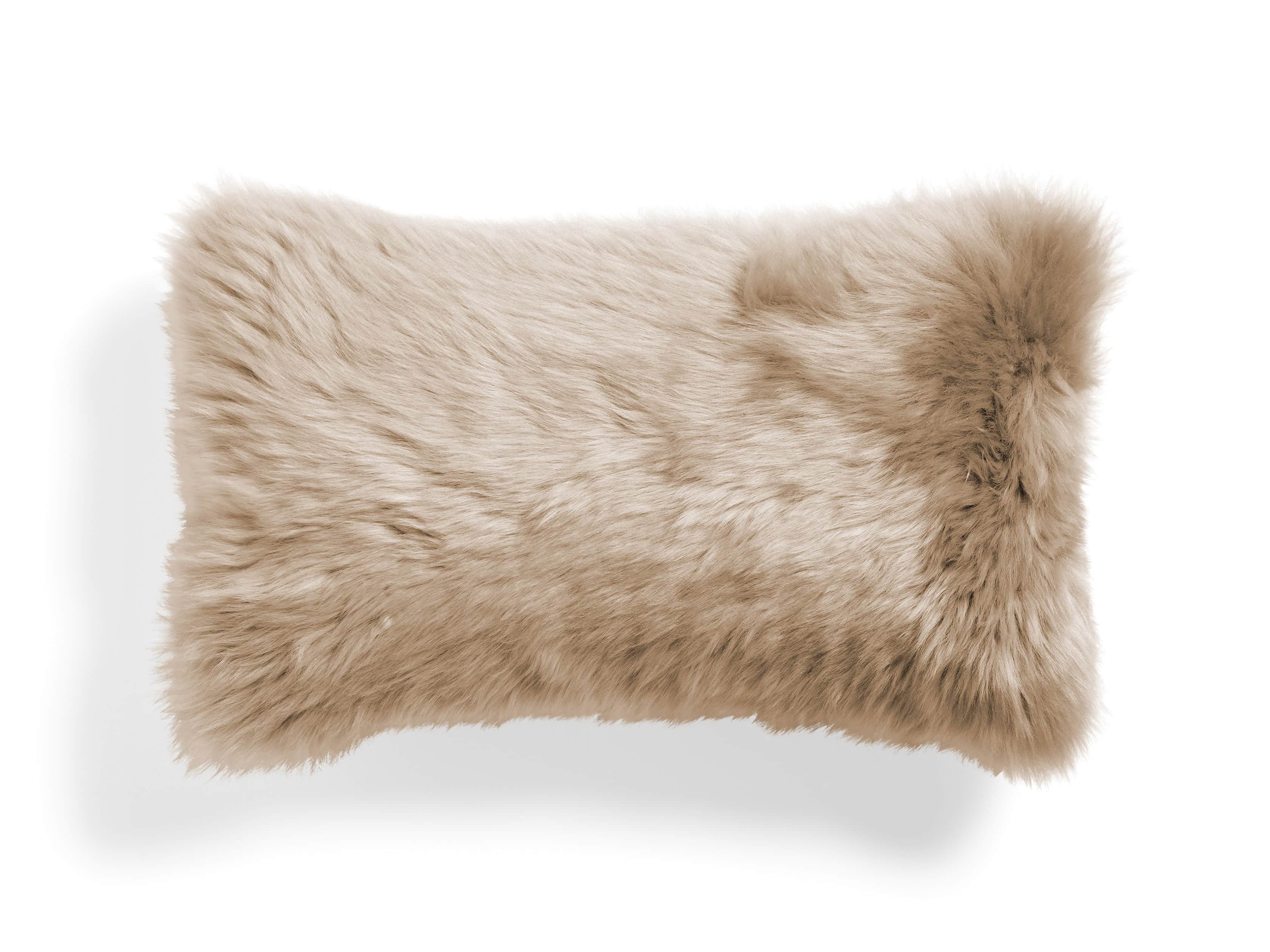 Sheepskin Lumbar Pillow in Cream