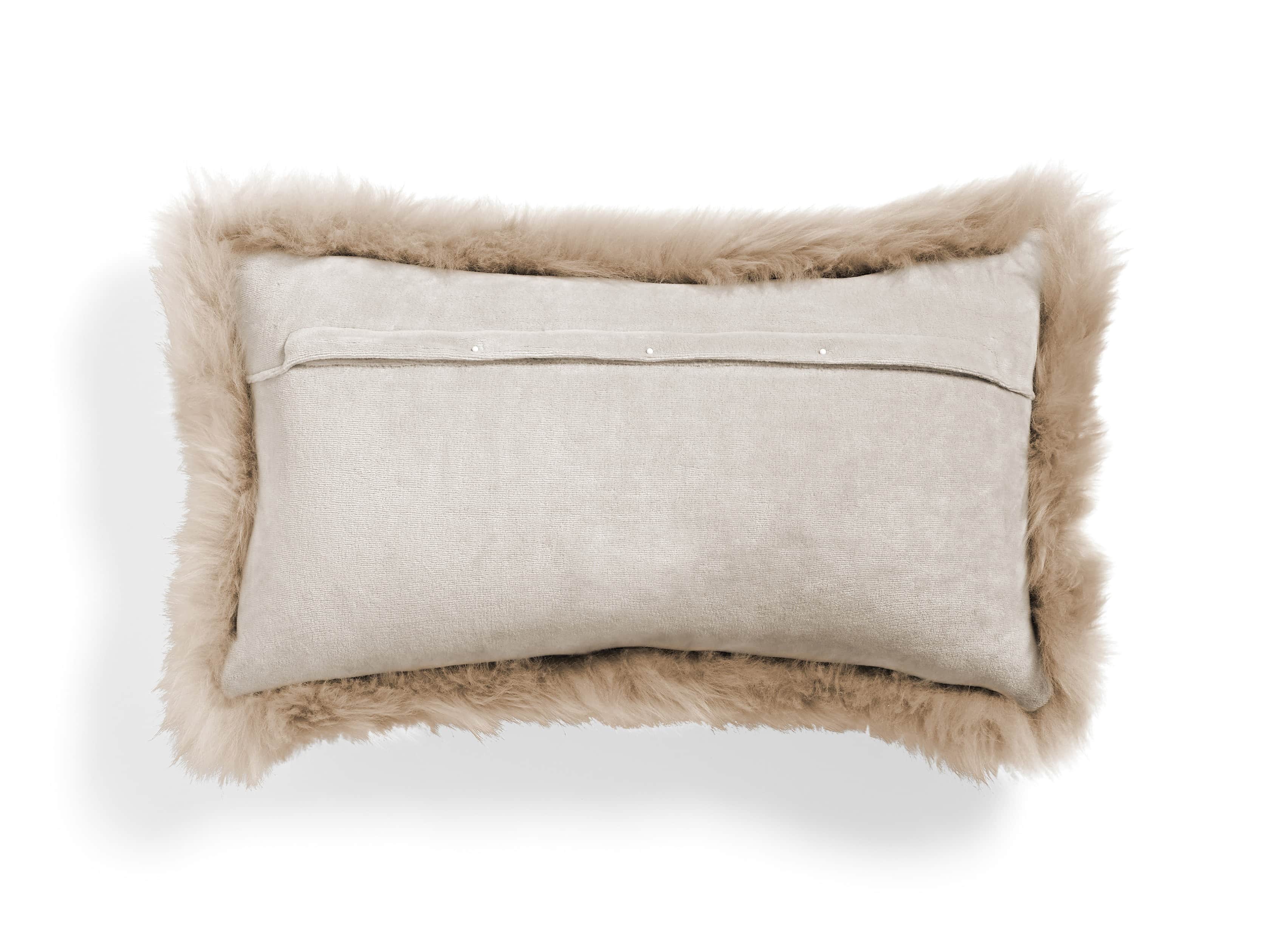 Sheepskin Lumbar Pillow in Cream