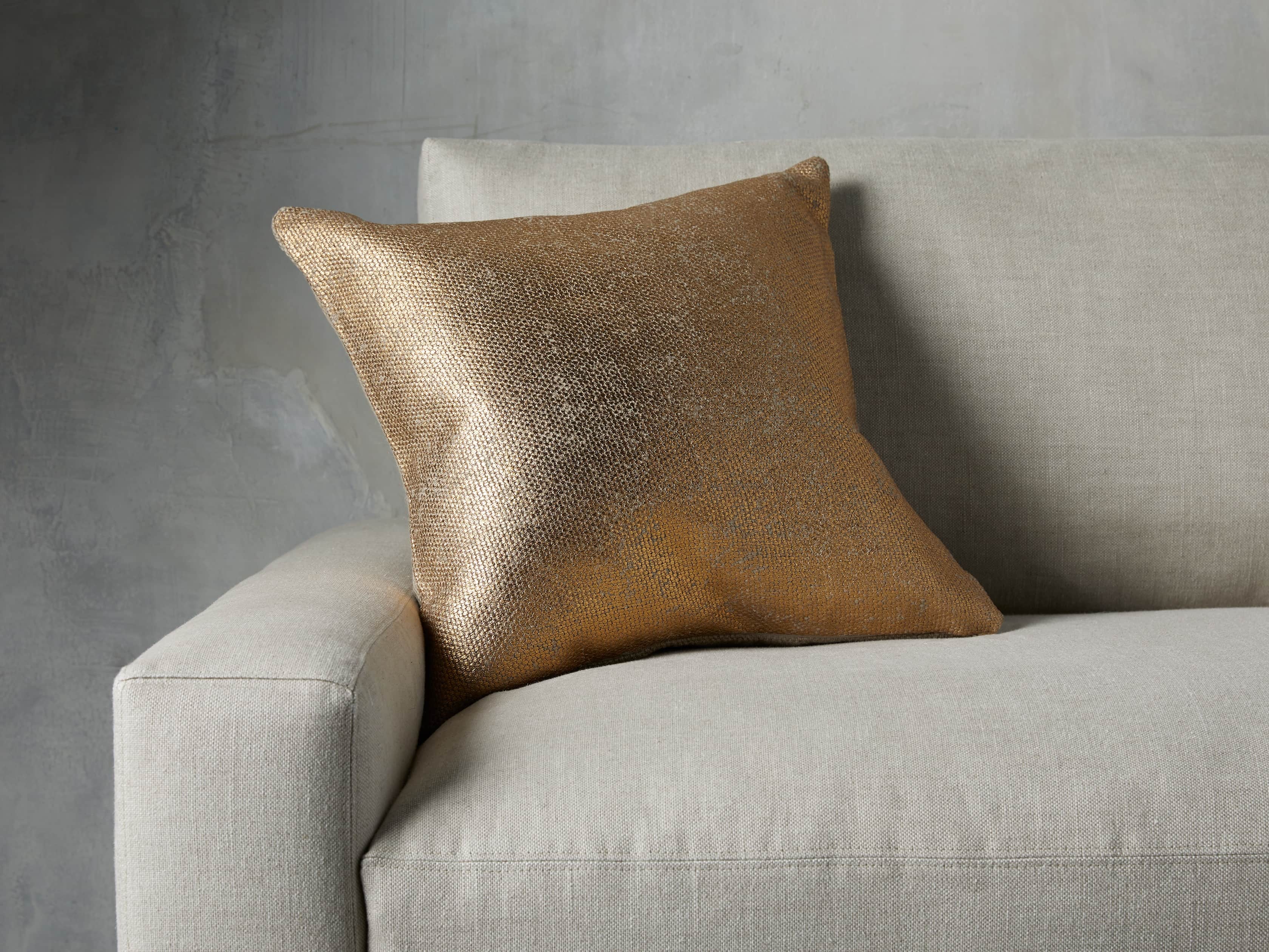 Glamour Square Gold Foil Pillow