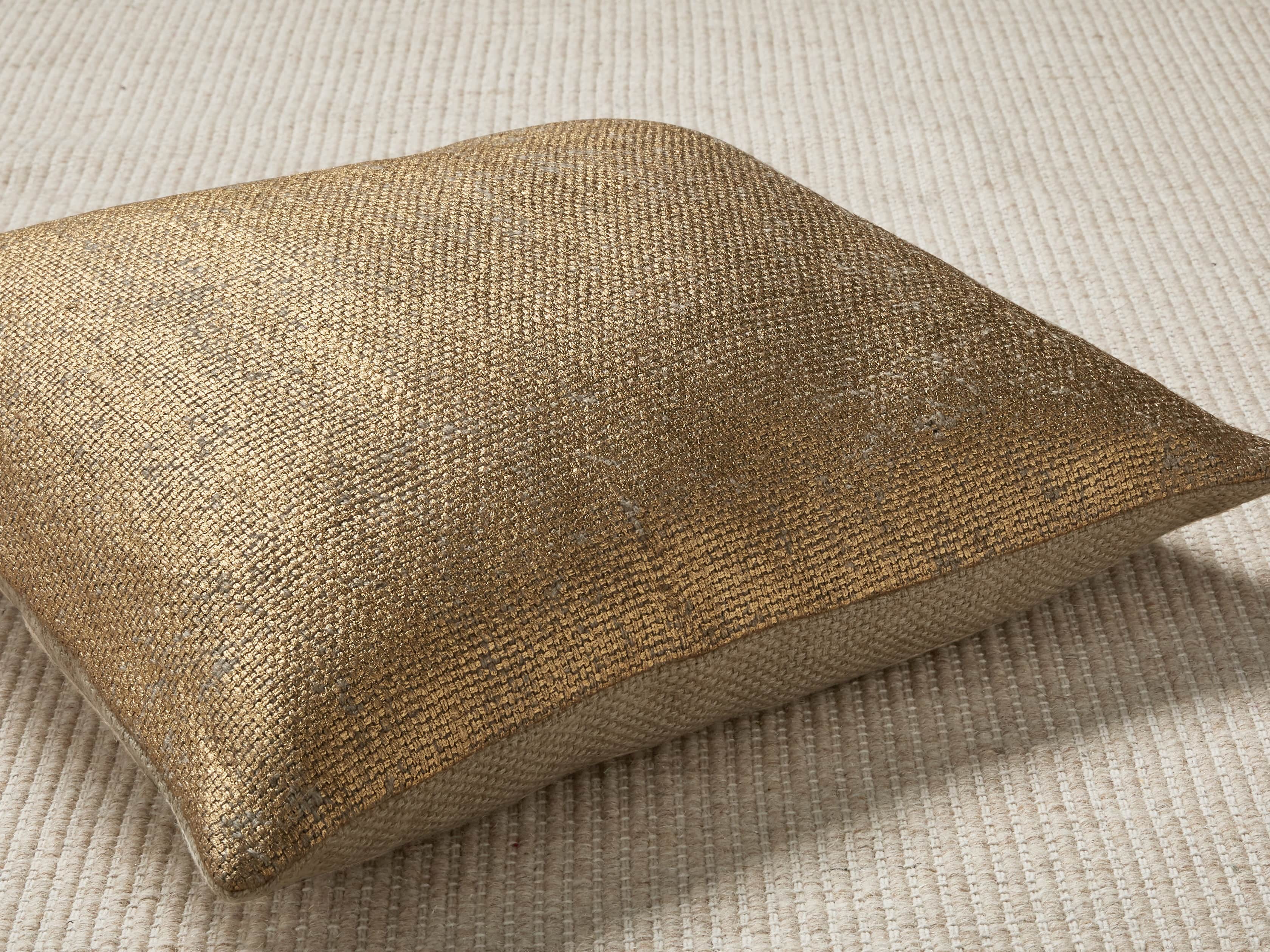Glamour Square Gold Foil Pillow