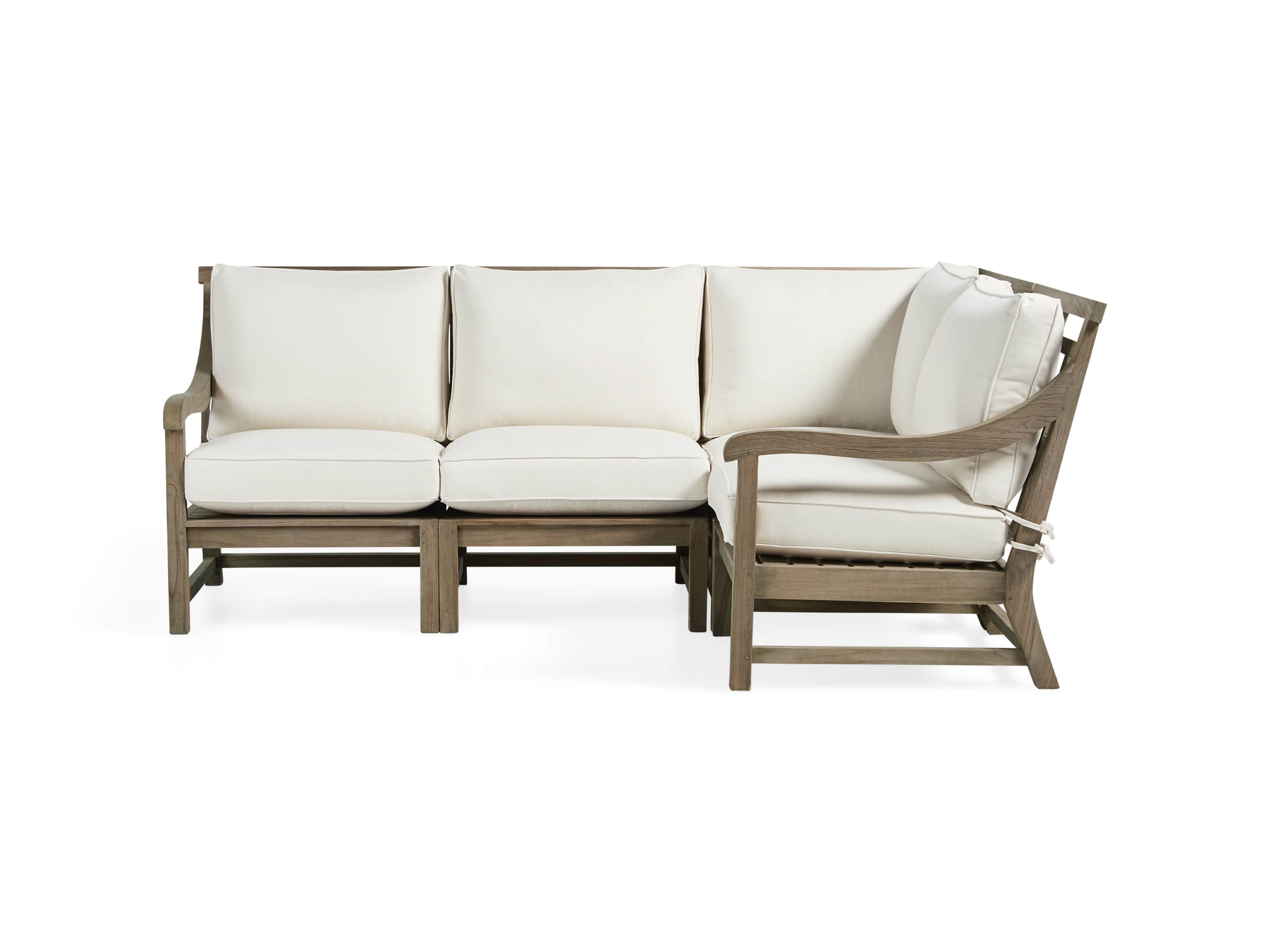 Hamptons Outdoor 4 Piece Weathered Fawn Sectional