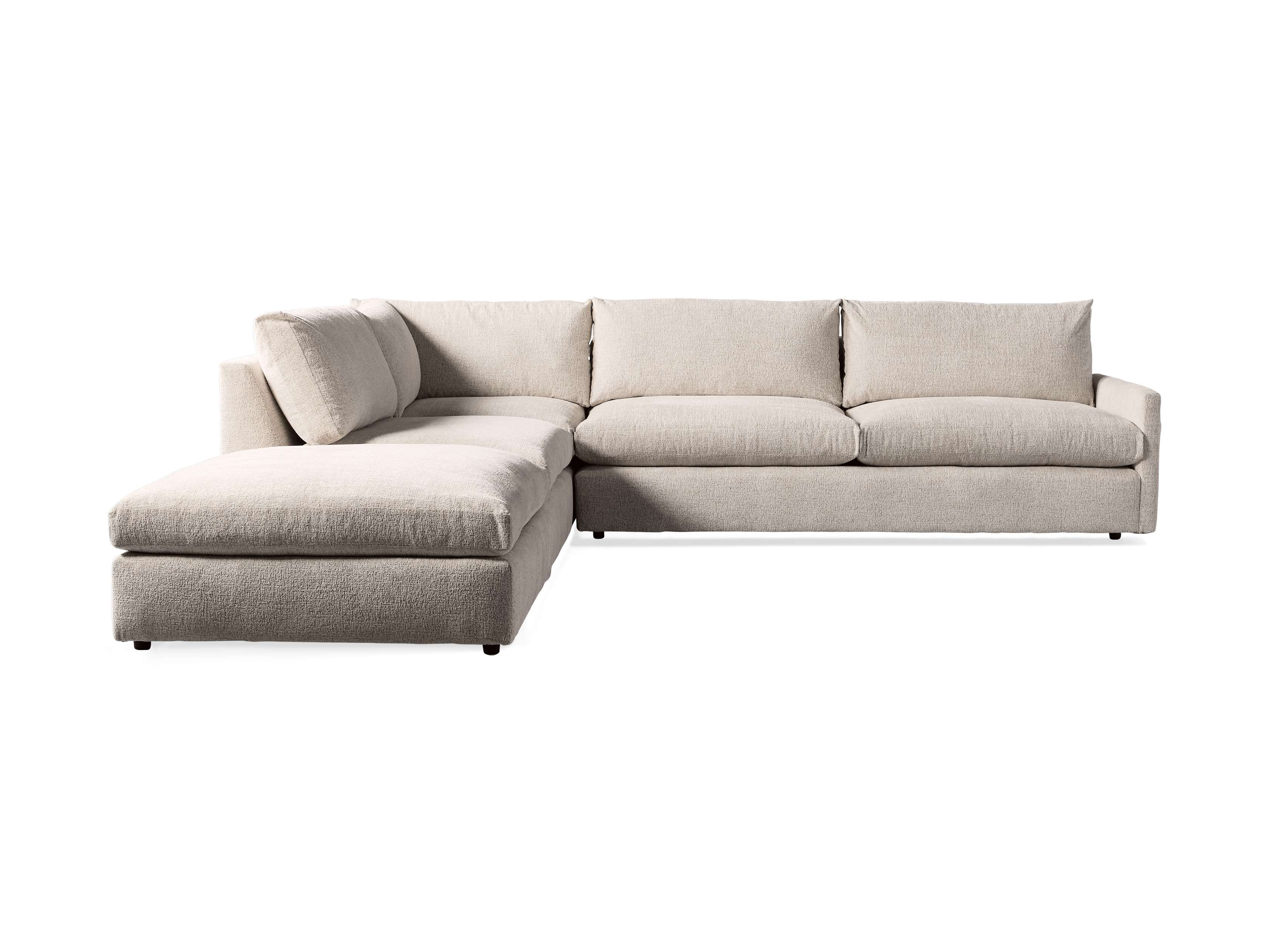 Kipton Upholstered 135" Four Piece Left Arm Sectional