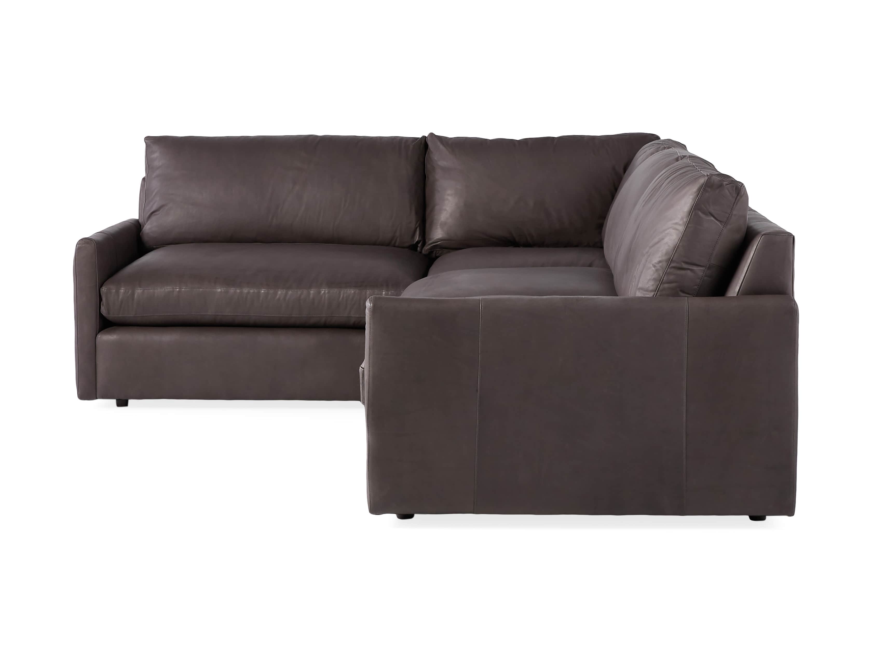Kipton Leather Two Piece Sectional in Prado Fumo - R Arm, slide 5 of 5