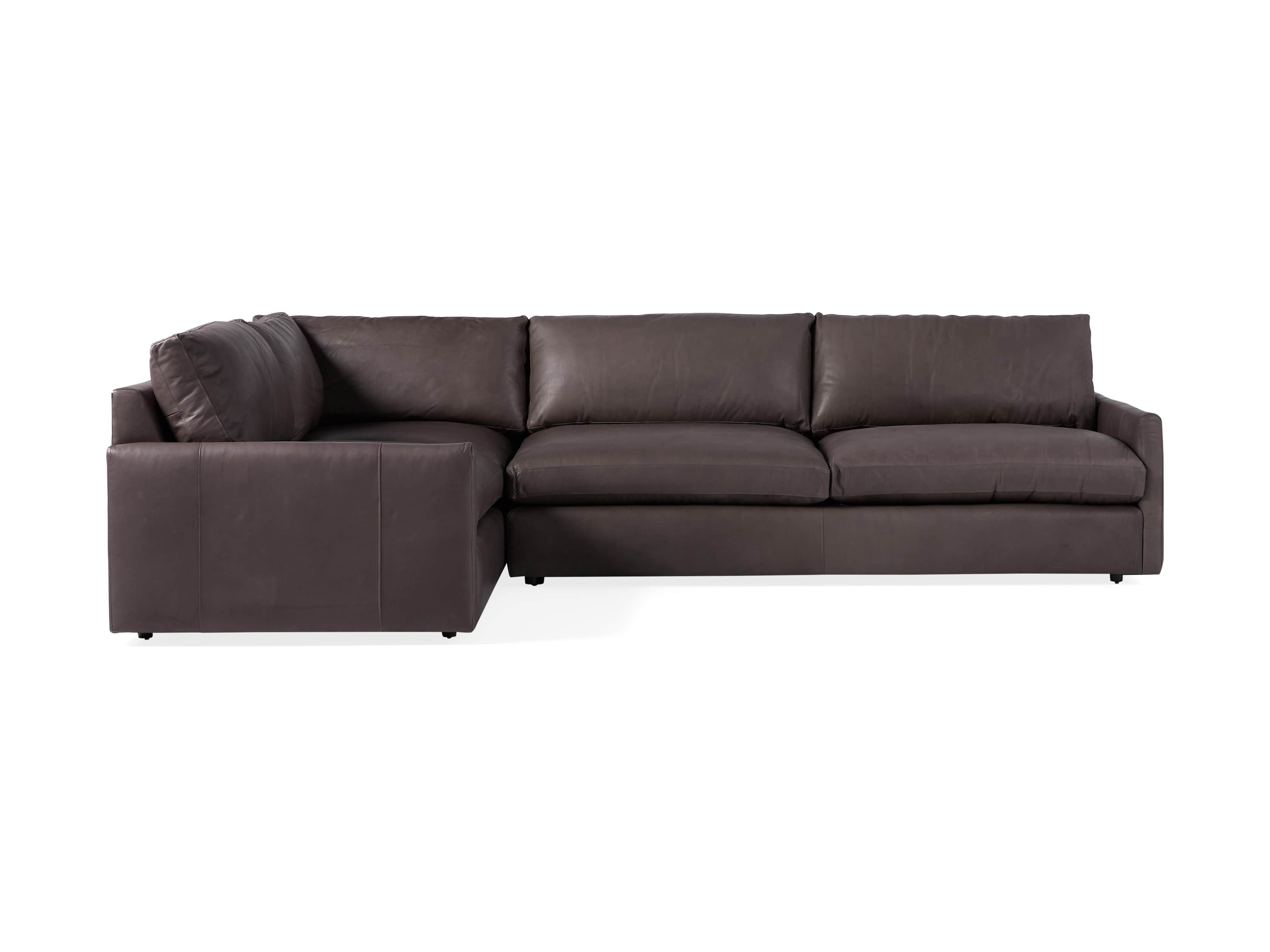 Kipton Leather Two Piece Sectional in Prado Fumo - R Arm, slide 4 of 5