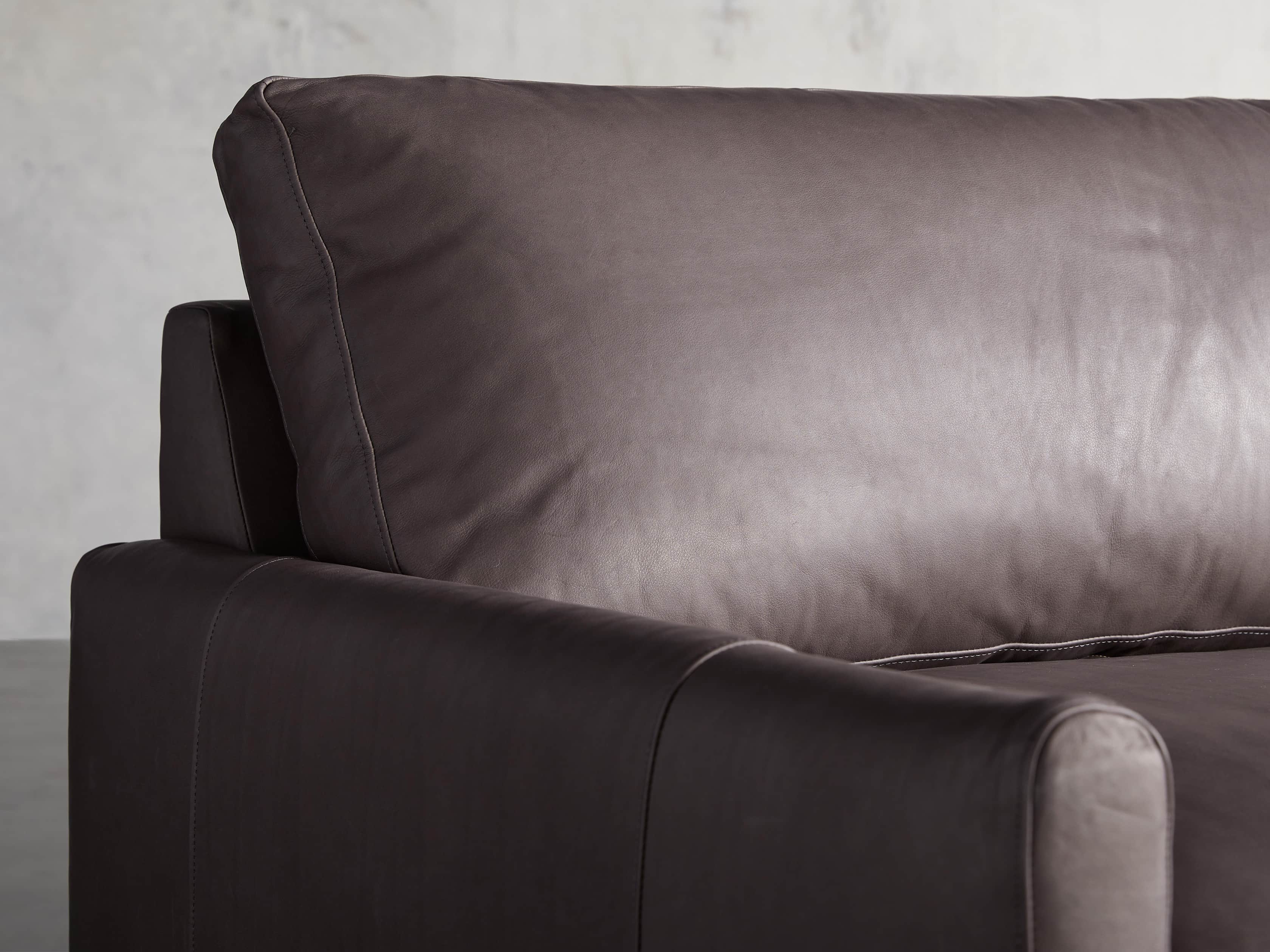 Kipton Leather Two Piece Sectional in Prado Fumo - R Arm, slide 3 of 5