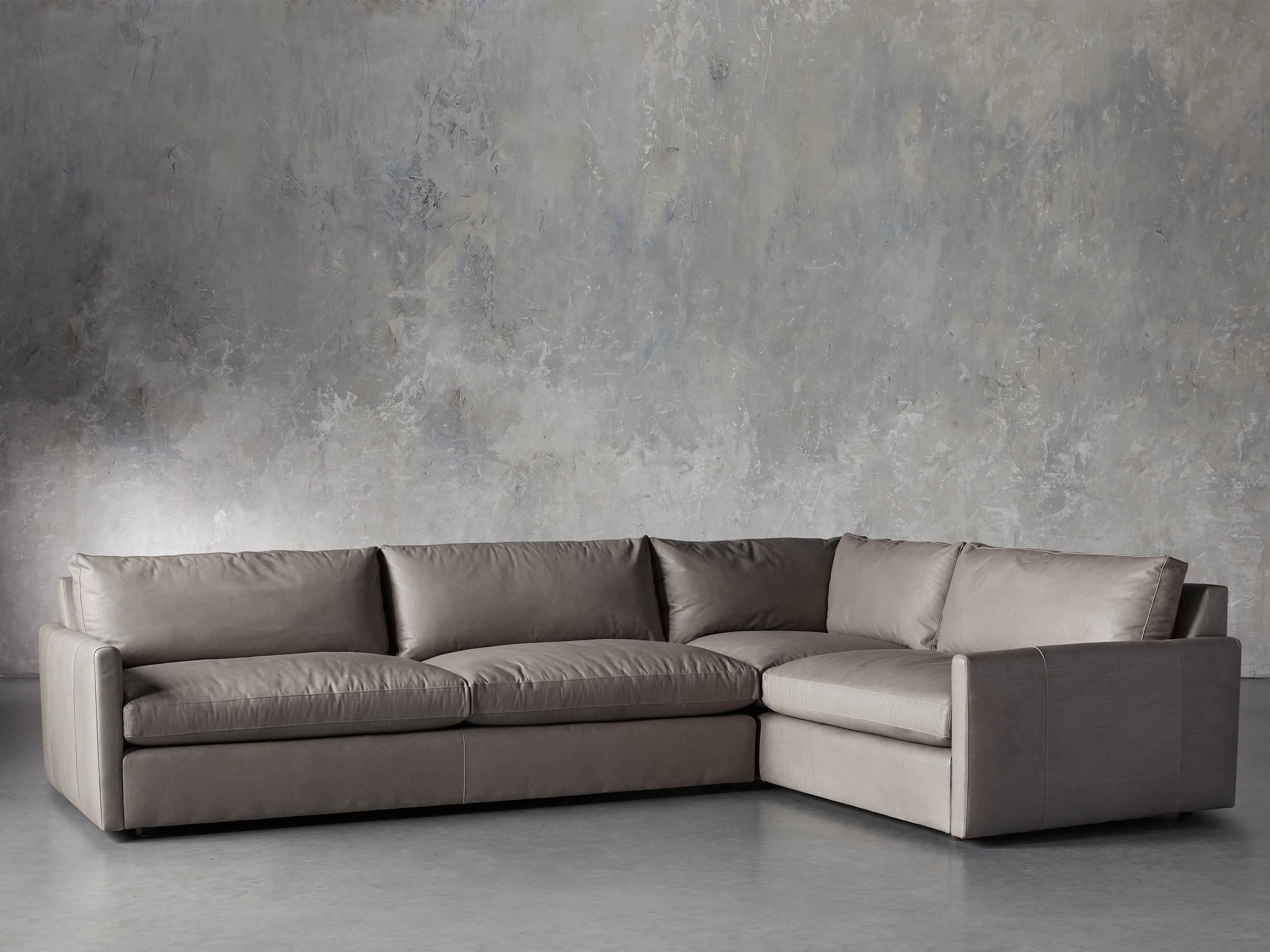 Kipton Leather Two Piece Left Arm Sectional, slide 2 of 8