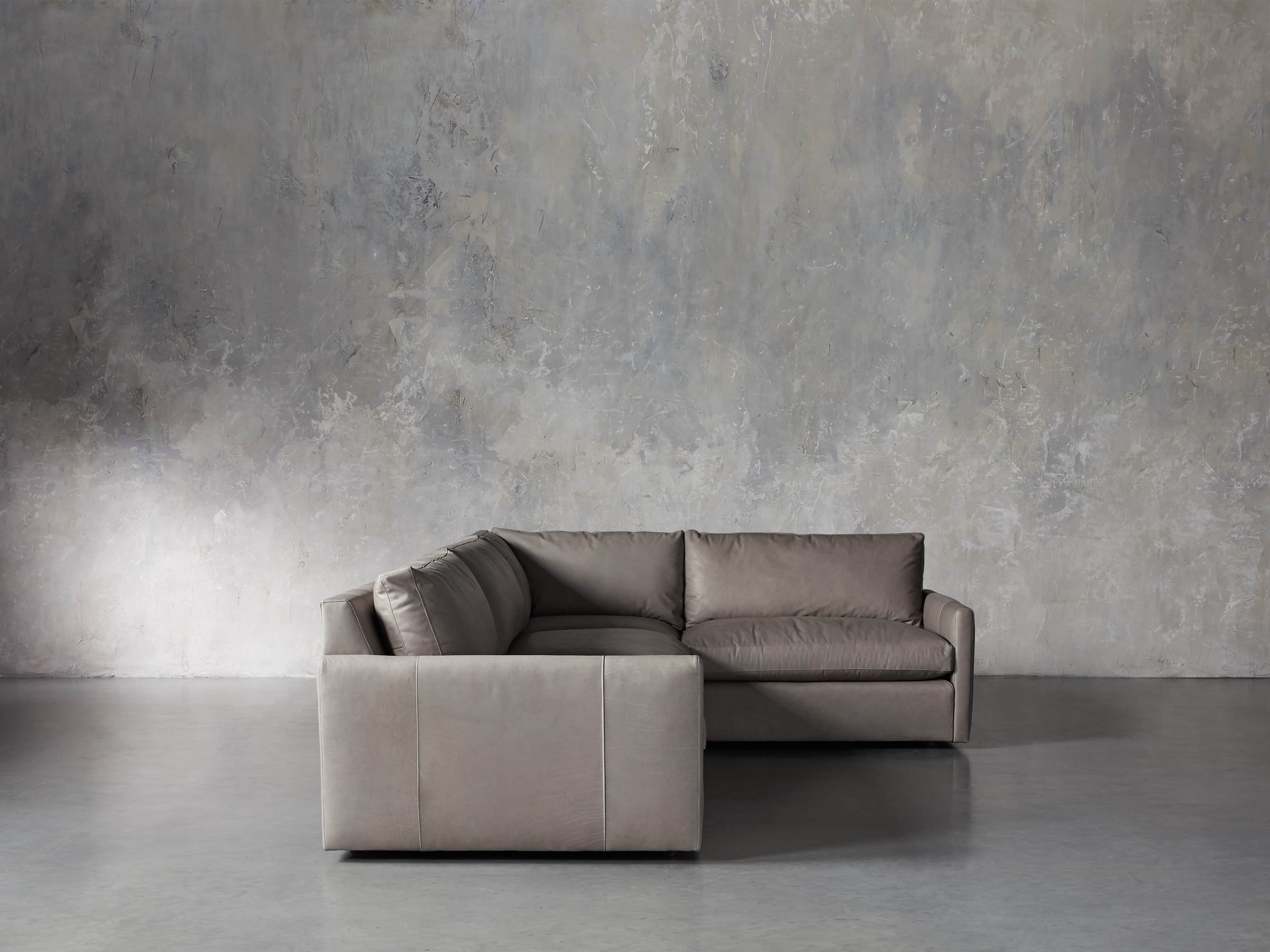Kipton Leather Two Piece Left Arm Sectional, slide 3 of 8