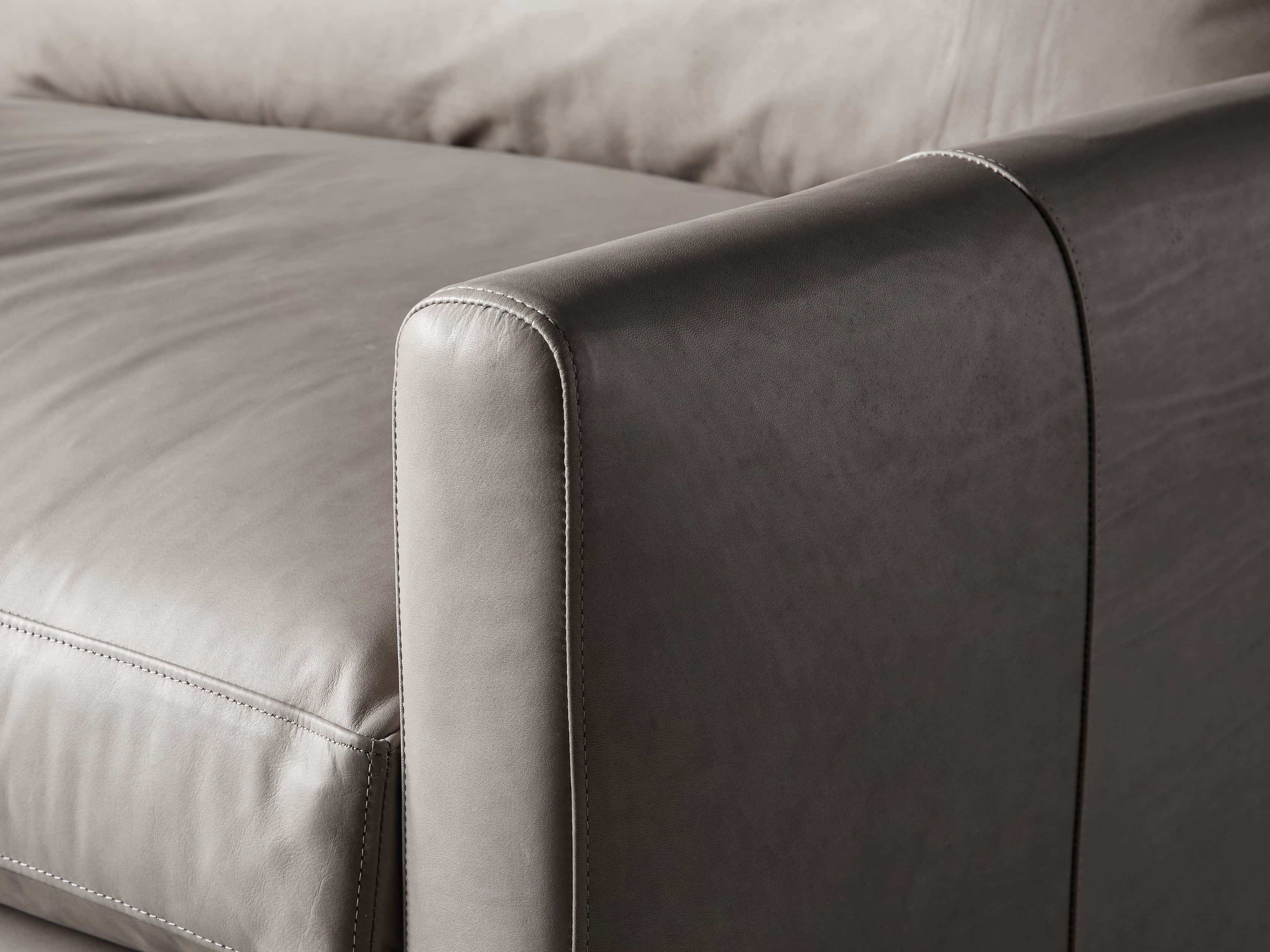 Kipton Leather Two Piece Left Arm Sectional, slide 5 of 8
