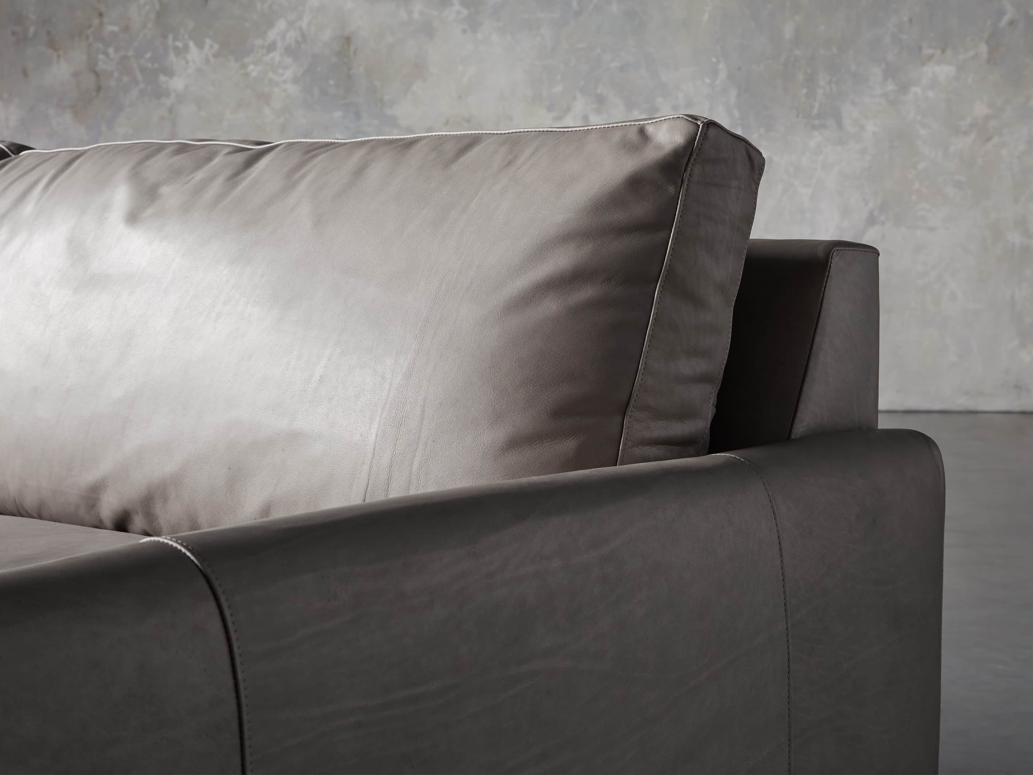 Kipton Leather Two Piece Left Arm Sectional, slide 6 of 8