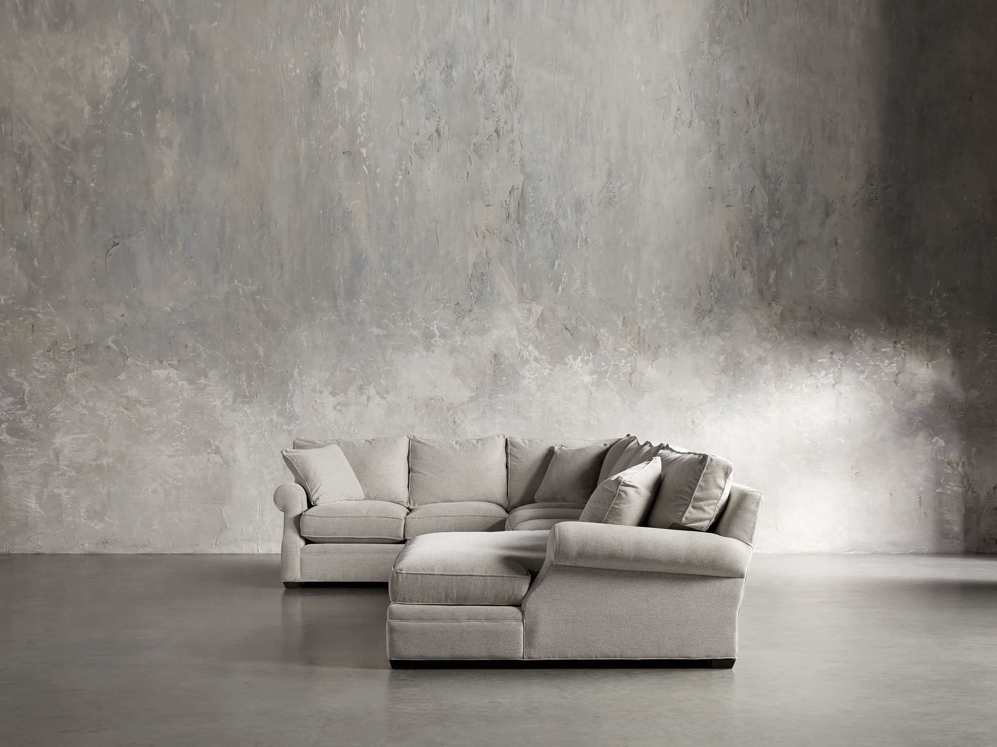 Landsbury Upholstered 159" Reverse Three Piece Large Chaise Sectional