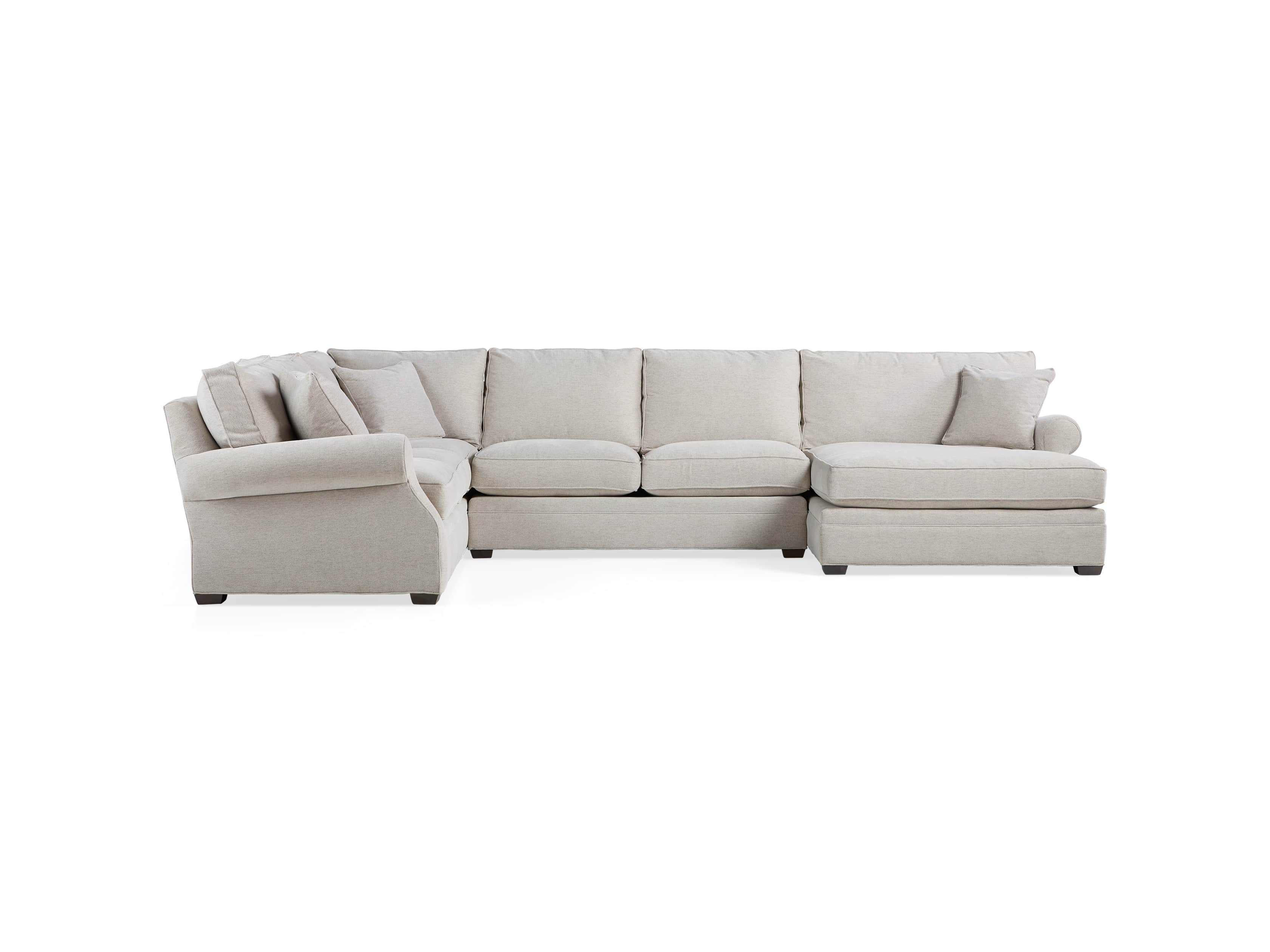 Landsbury Upholstered 159" Reverse Three Piece Large Chaise Sectional