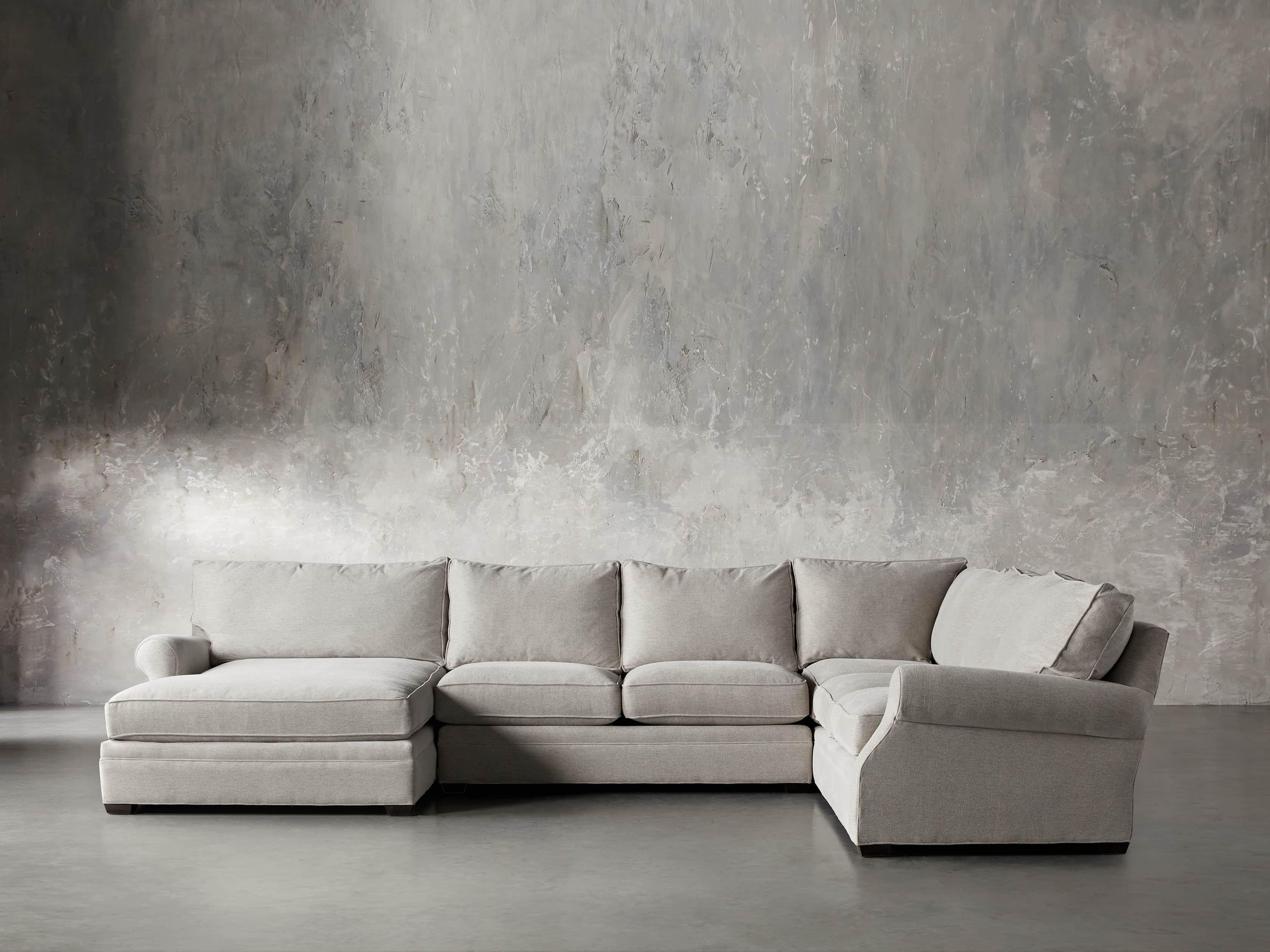 Landsbury Upholstered 159" Three Piece Large Chaise Sectional