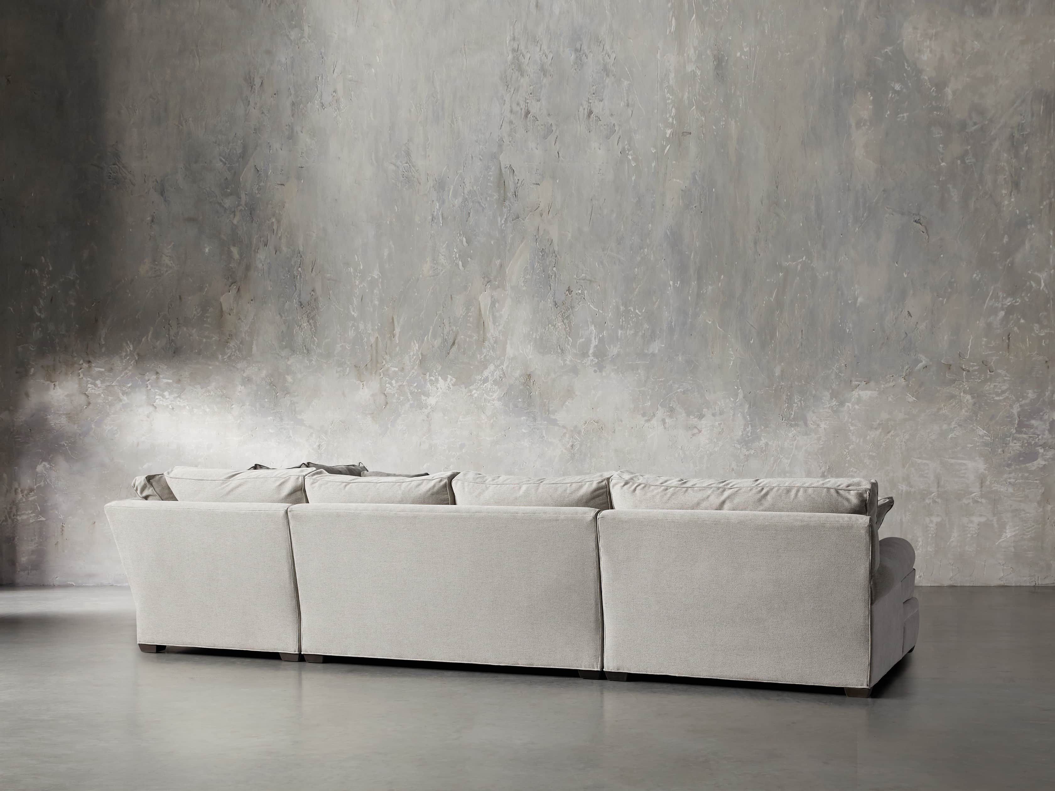 Landsbury Upholstered 159" Three Piece Large Chaise Sectional
