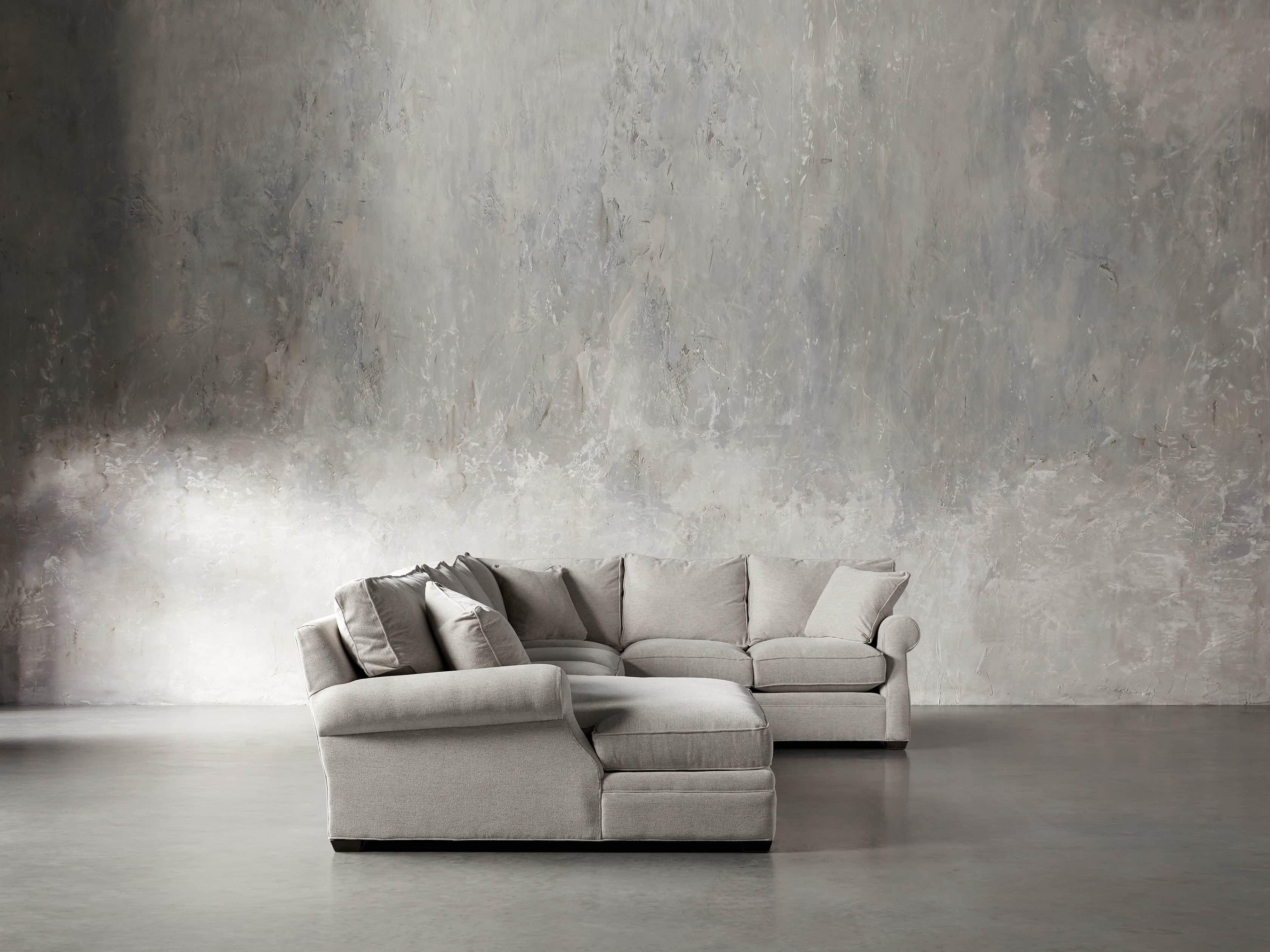 Landsbury Upholstered 159" Three Piece Large Chaise Sectional