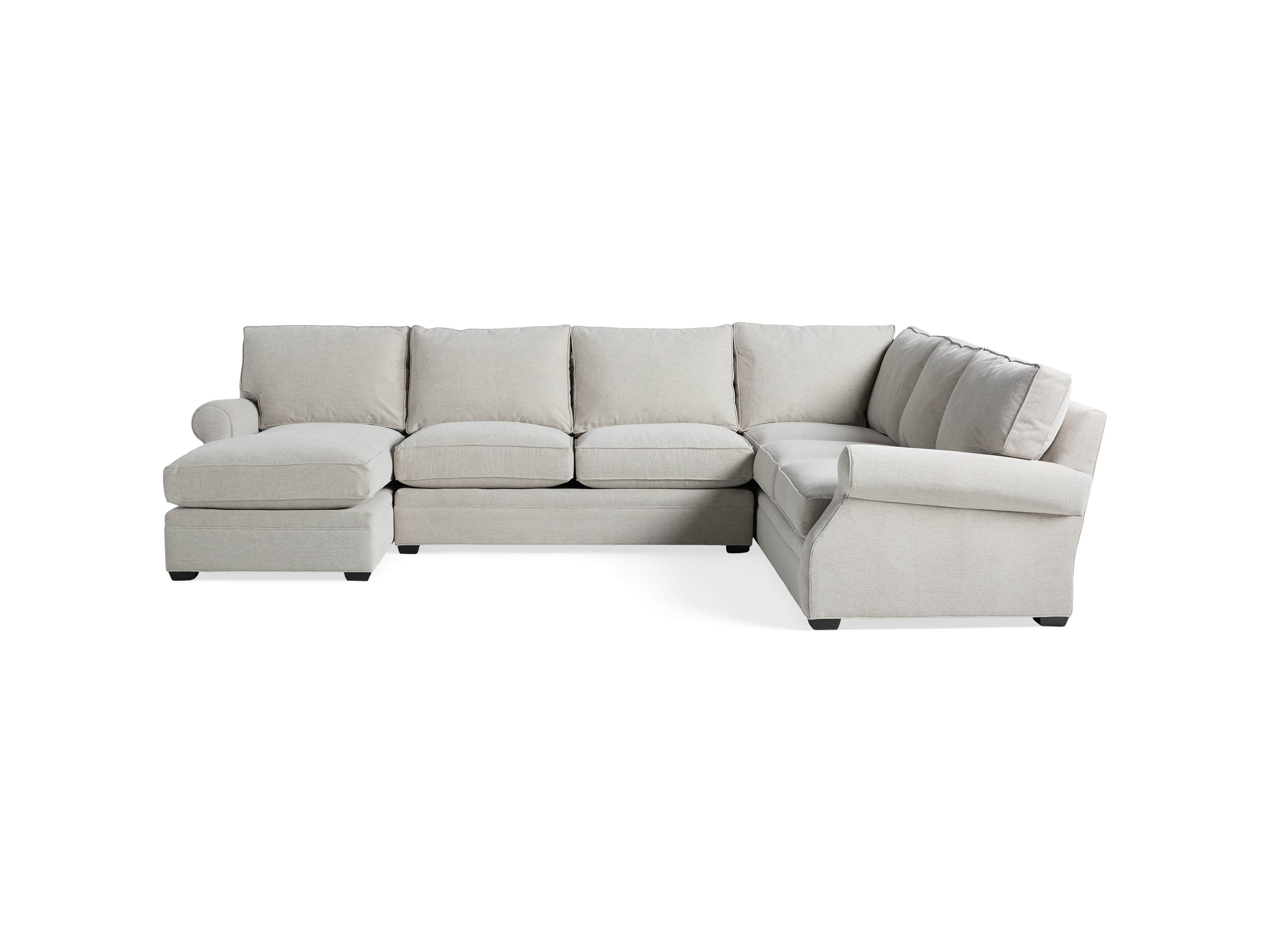 Landsbury Upholstered 145" Left Arm Three Piece Sectional