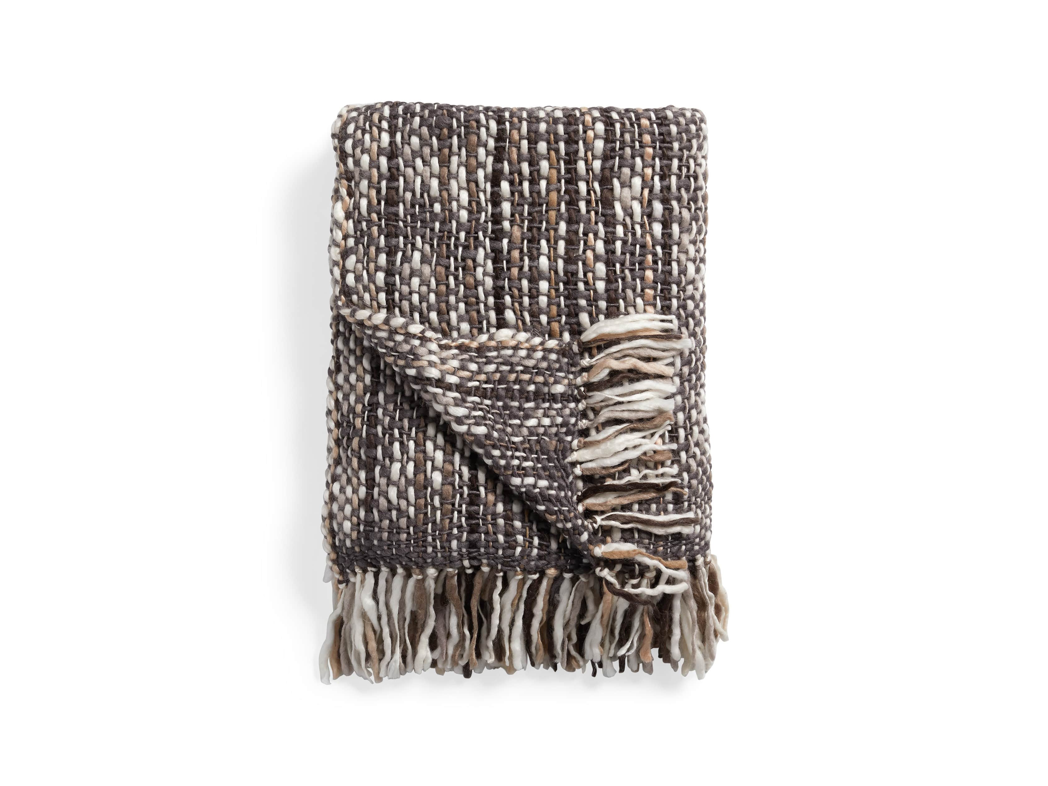 Chunky Knit Charcoal Throw