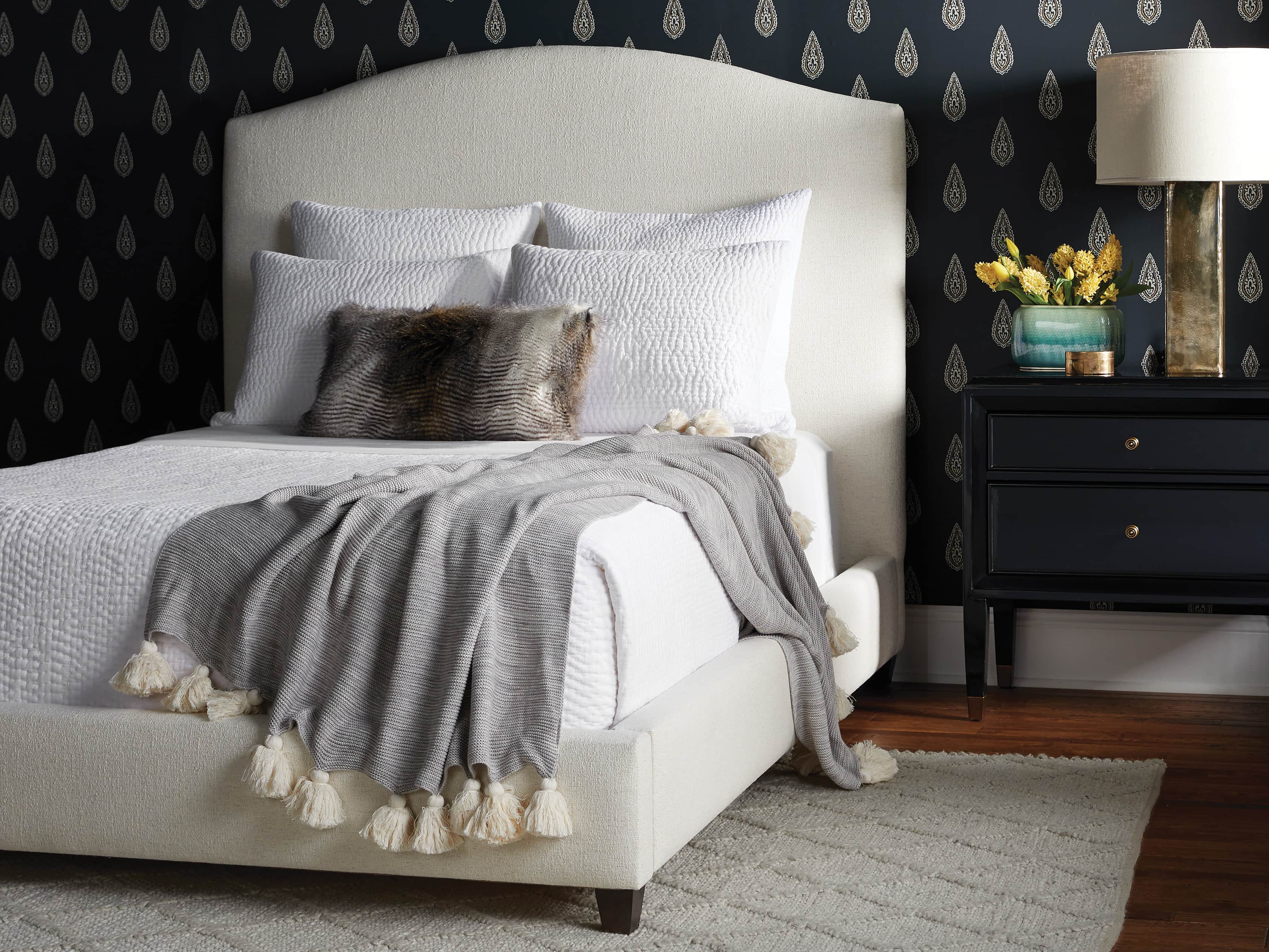 Marled Grey Knit Throw, slide 5 of 5