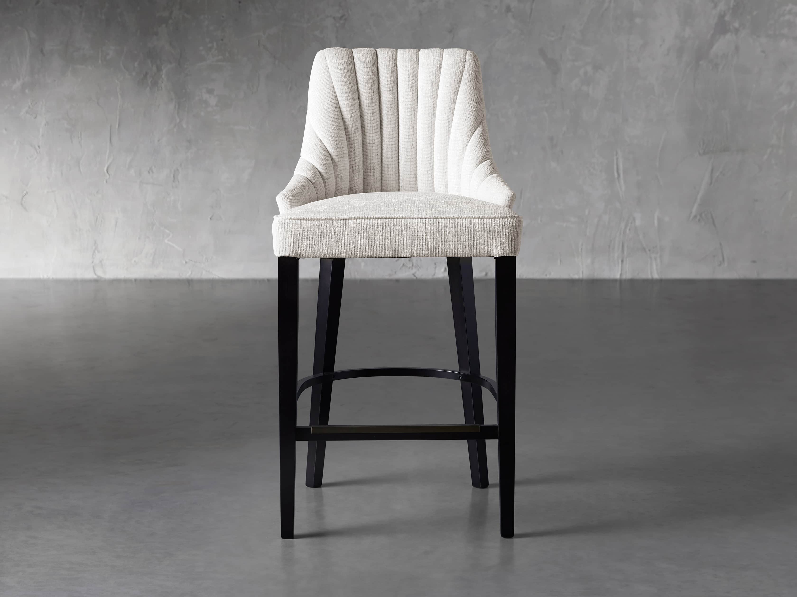 Elisa 24" Channel Barstool in Magellano Cream, slide 1 of 7