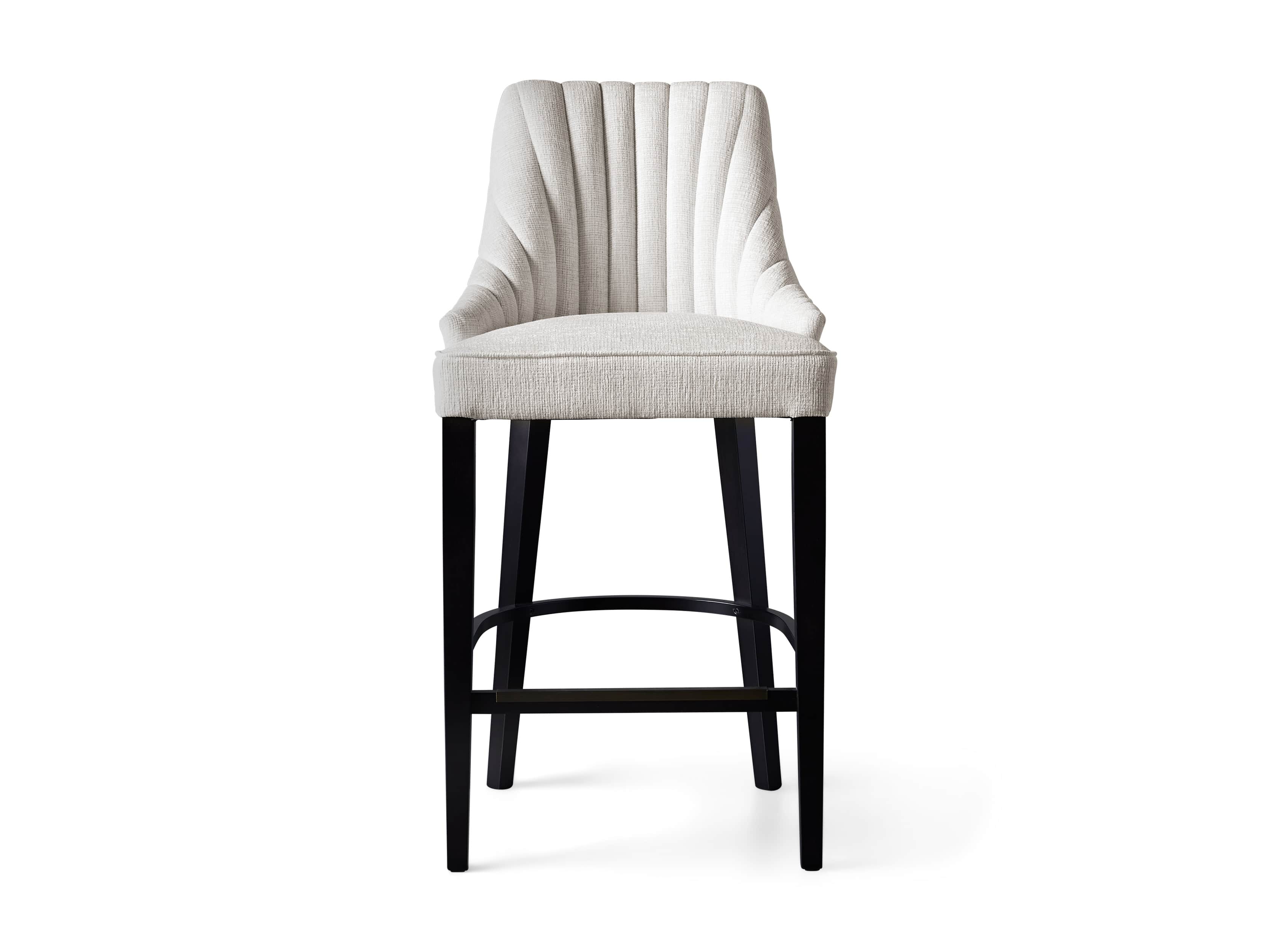 Elisa 24" Channel Barstool in Magellano Cream, slide 6 of 7