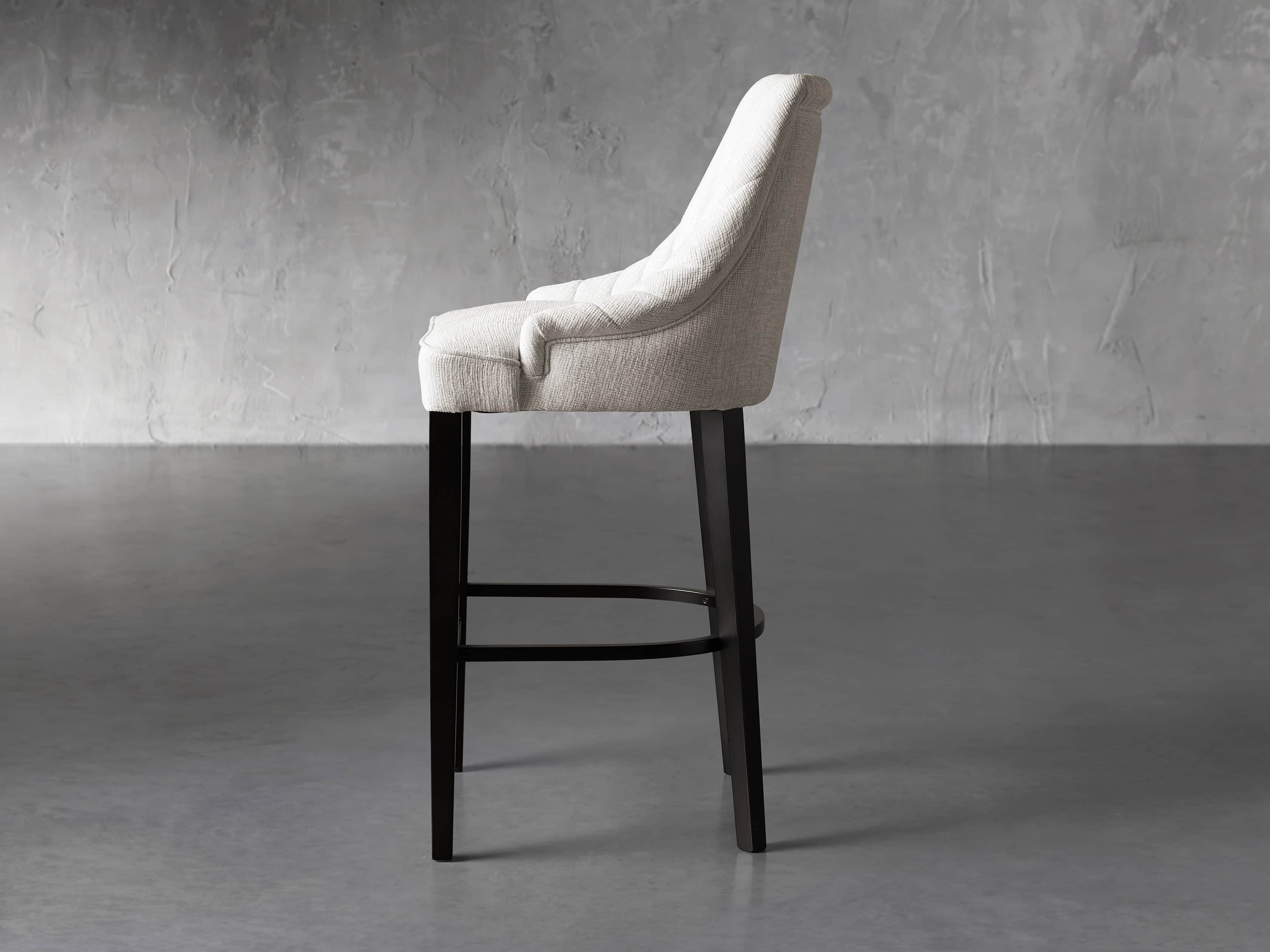 Elisa 24" Channel Barstool in Magellano Cream, slide 3 of 7