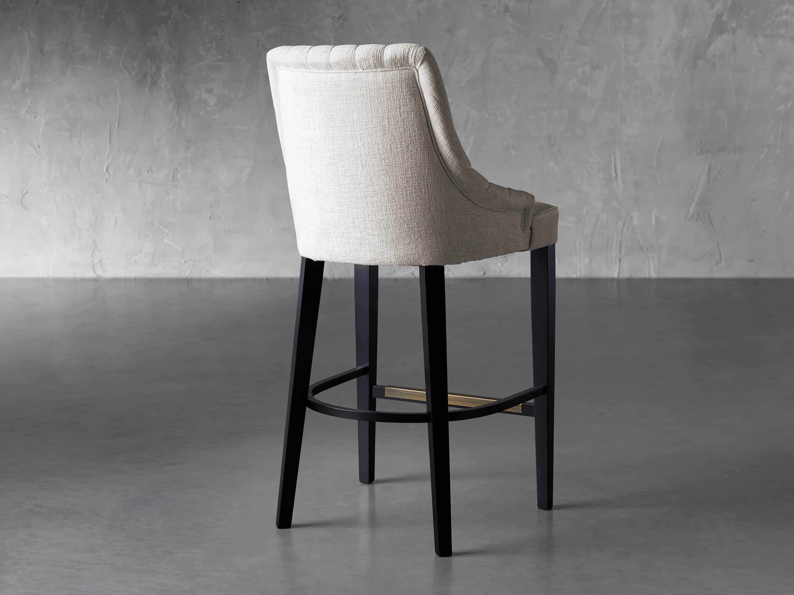 Elisa 24" Channel Barstool in Magellano Cream, slide 4 of 7