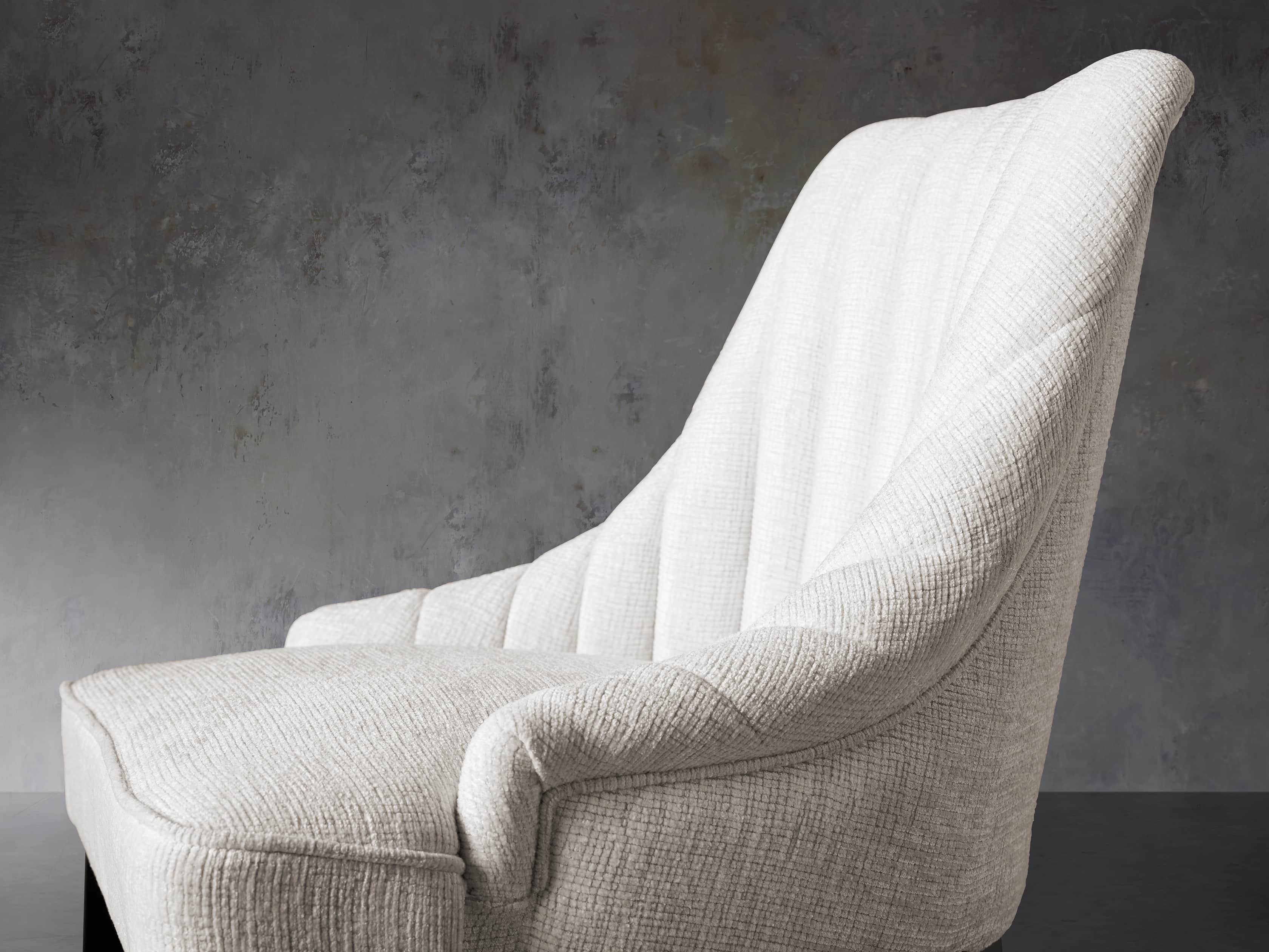 Elisa 24" Channel Barstool in Magellano Cream, slide 5 of 7