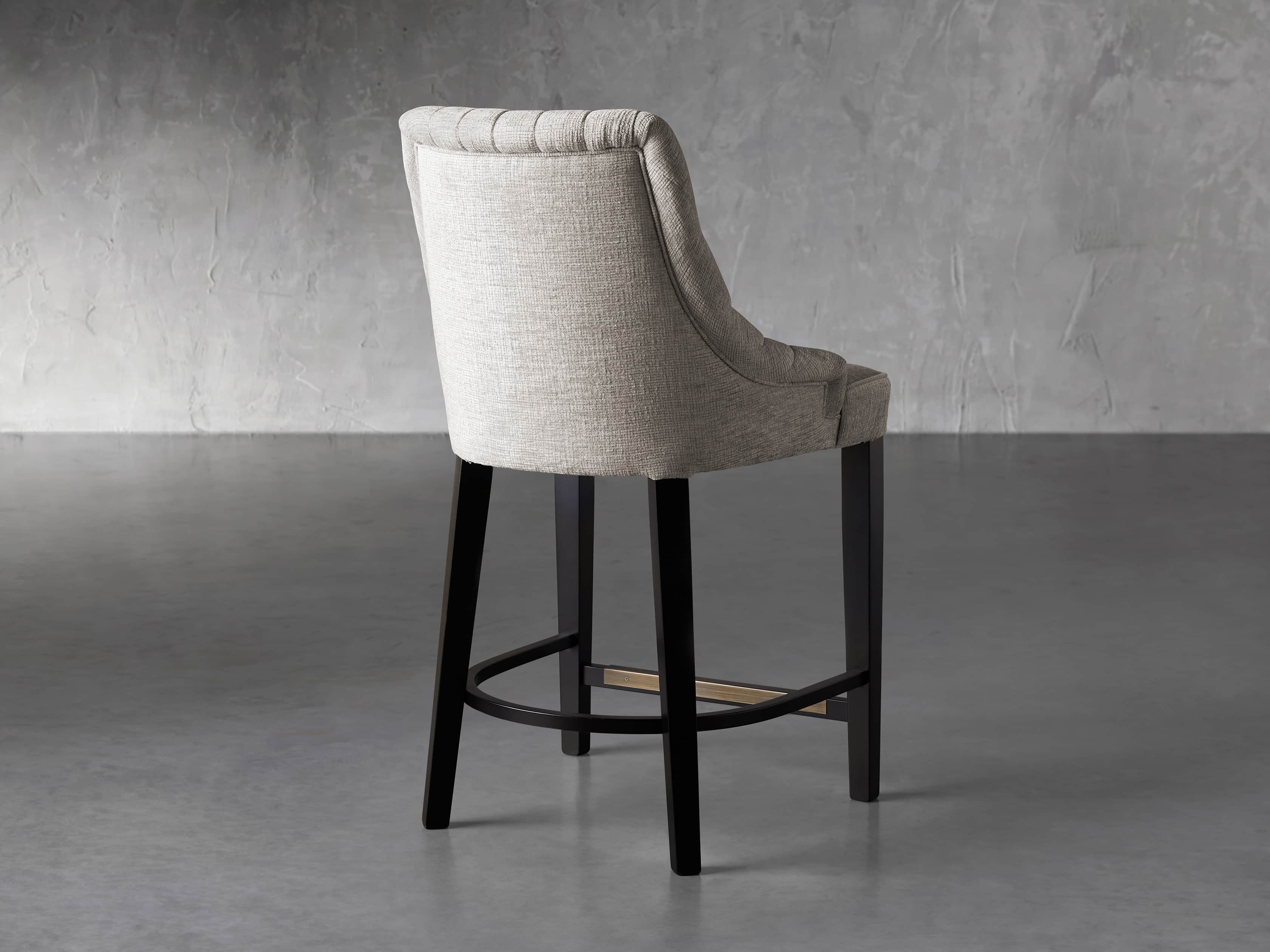 Elisa 24" Channel Counter Stool in Magellano Taupe, slide 4 of 7