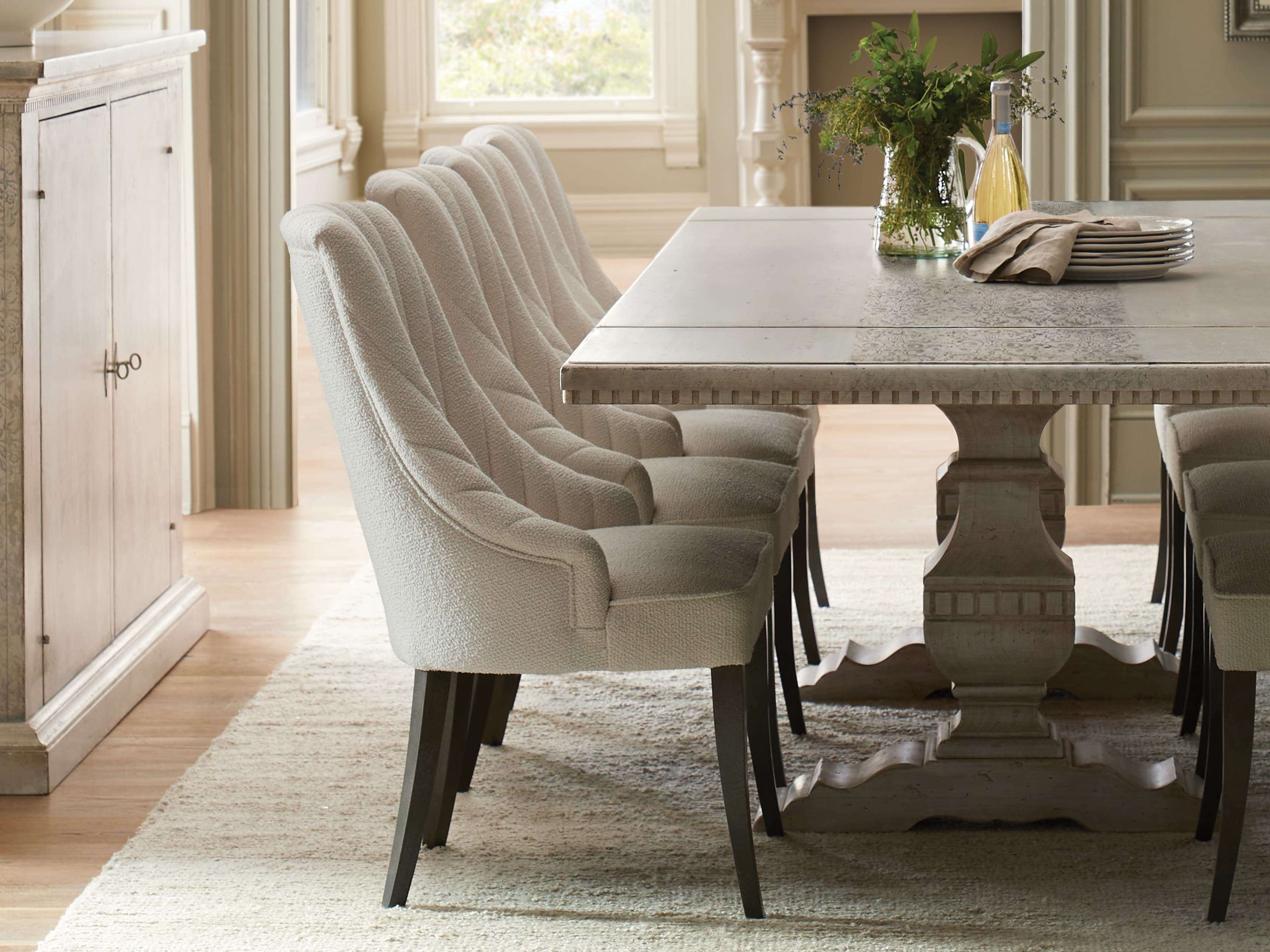 restoration hardware channel dining table